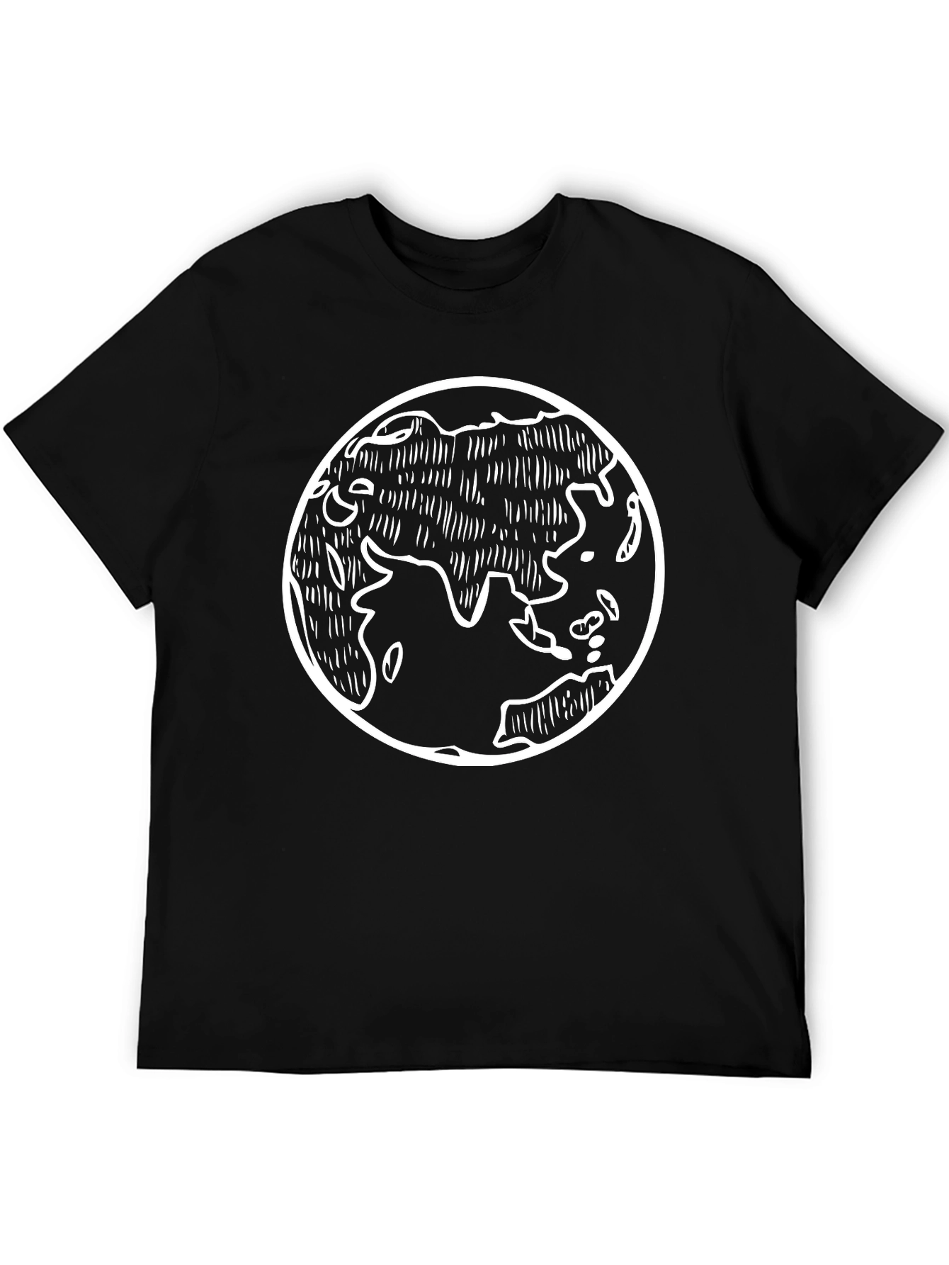 Earth Graphic Black Tee - Global Design