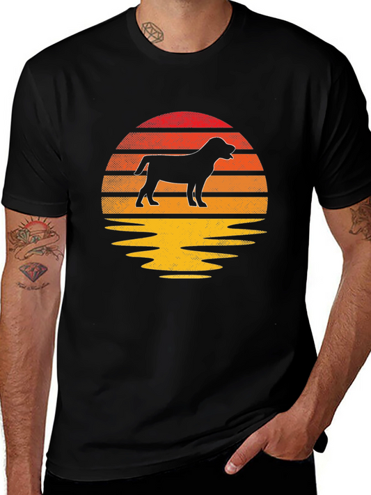 Dog Silhouette Sunset T-Shirt