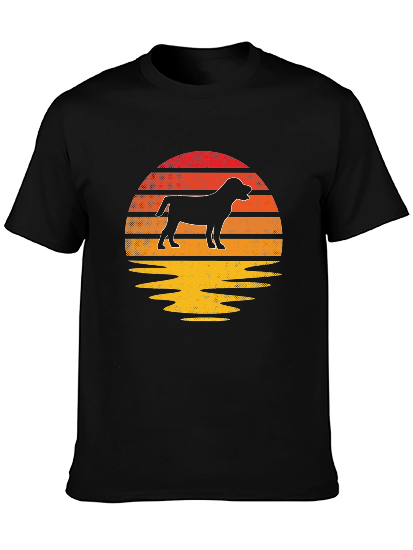 Dog Silhouette Sunset T-Shirt