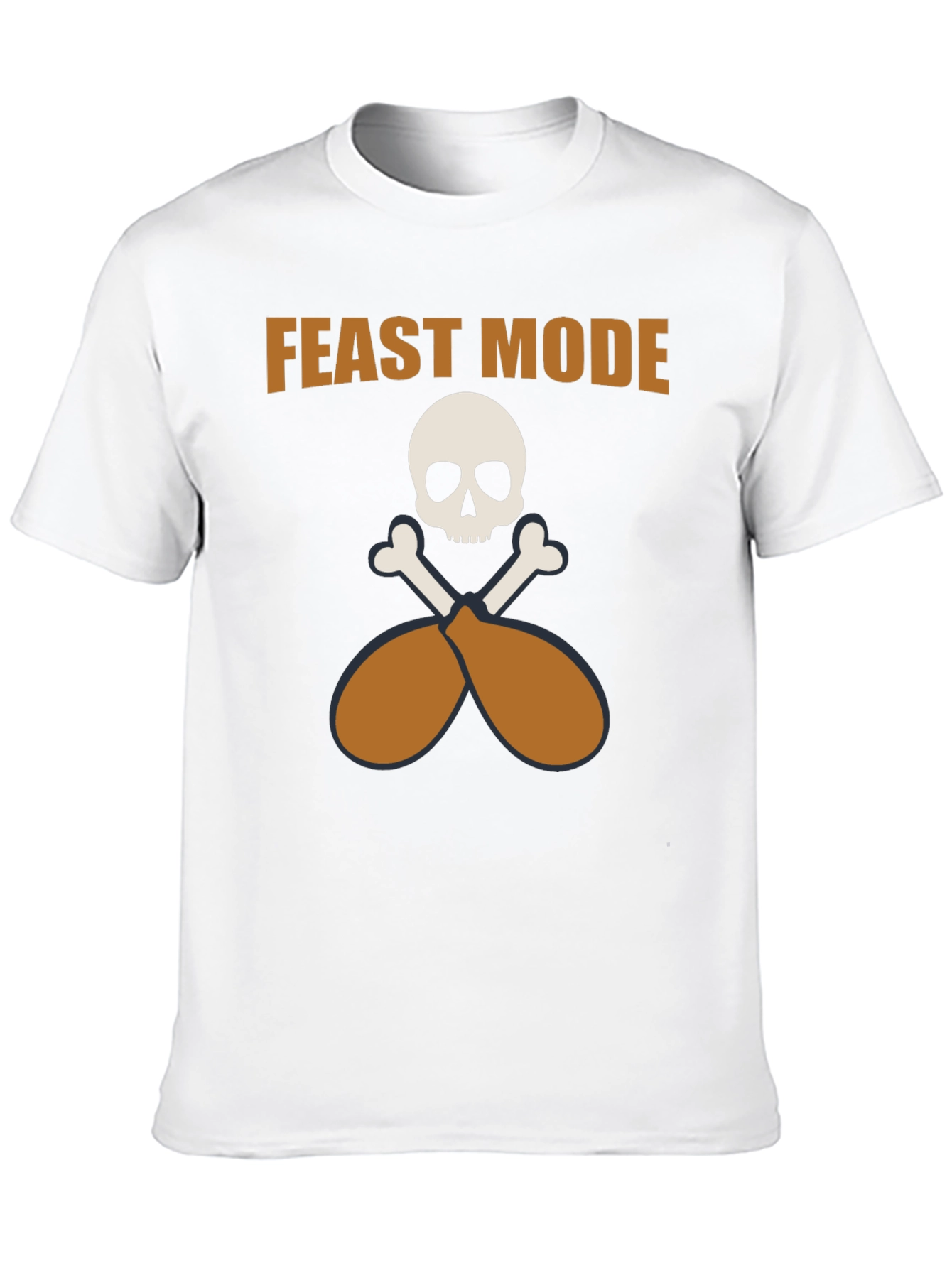 Feast Mode T-Shirt - Skull and Turkey Legs