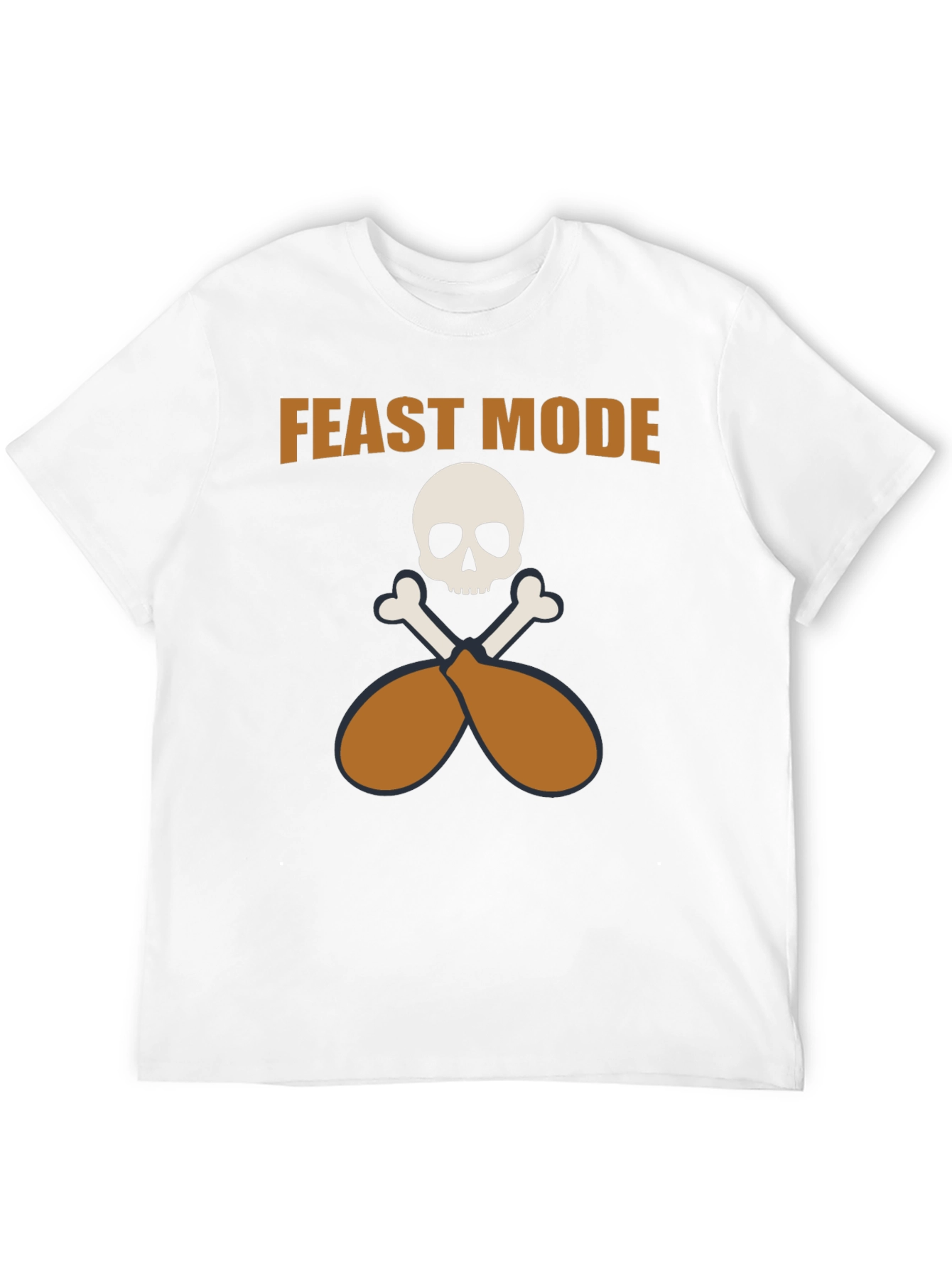 Feast Mode T-Shirt - Skull and Turkey Legs