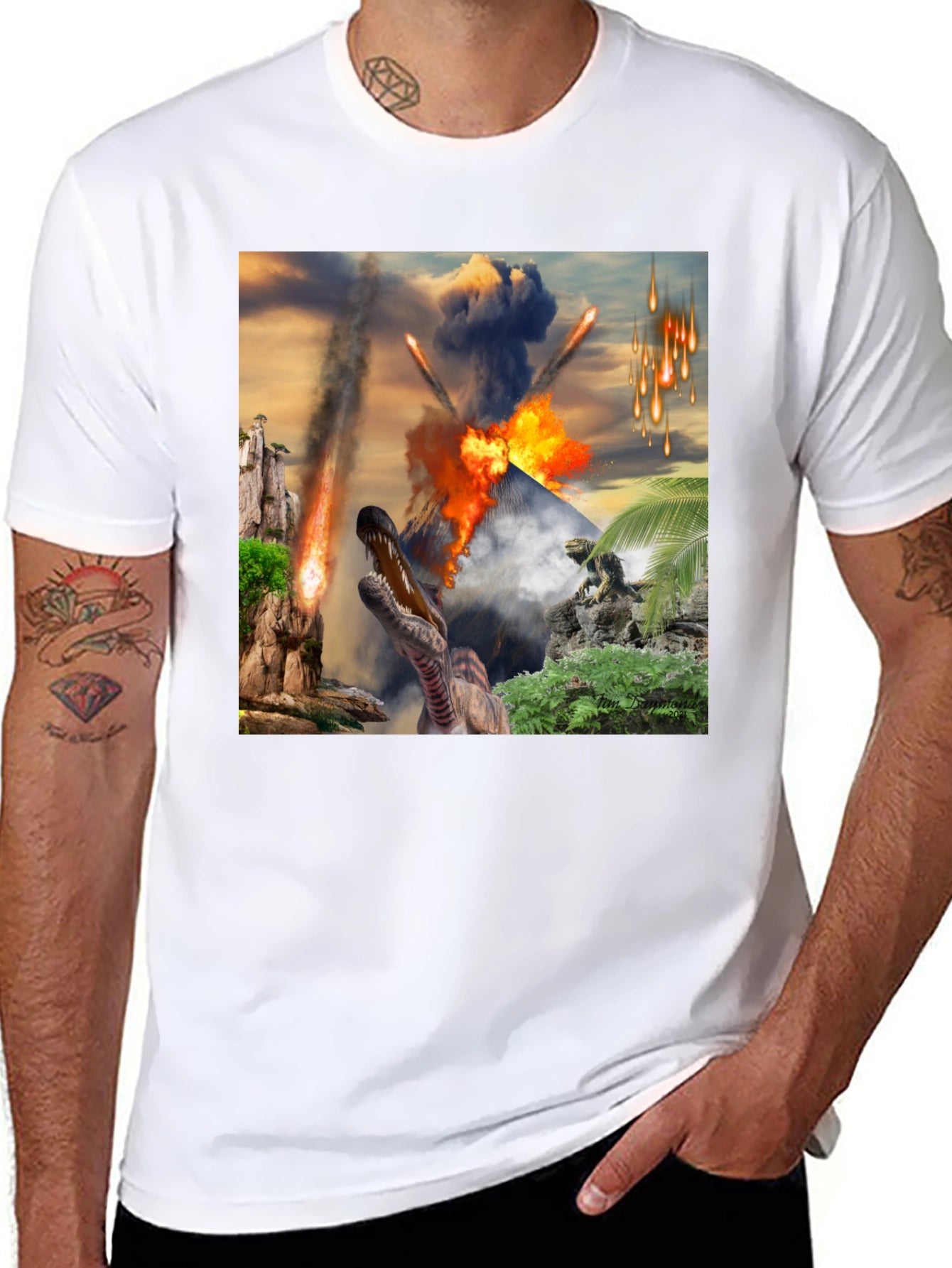 Dinosaur Meteor Strike T-Shirt - Jurassic Apocalypse