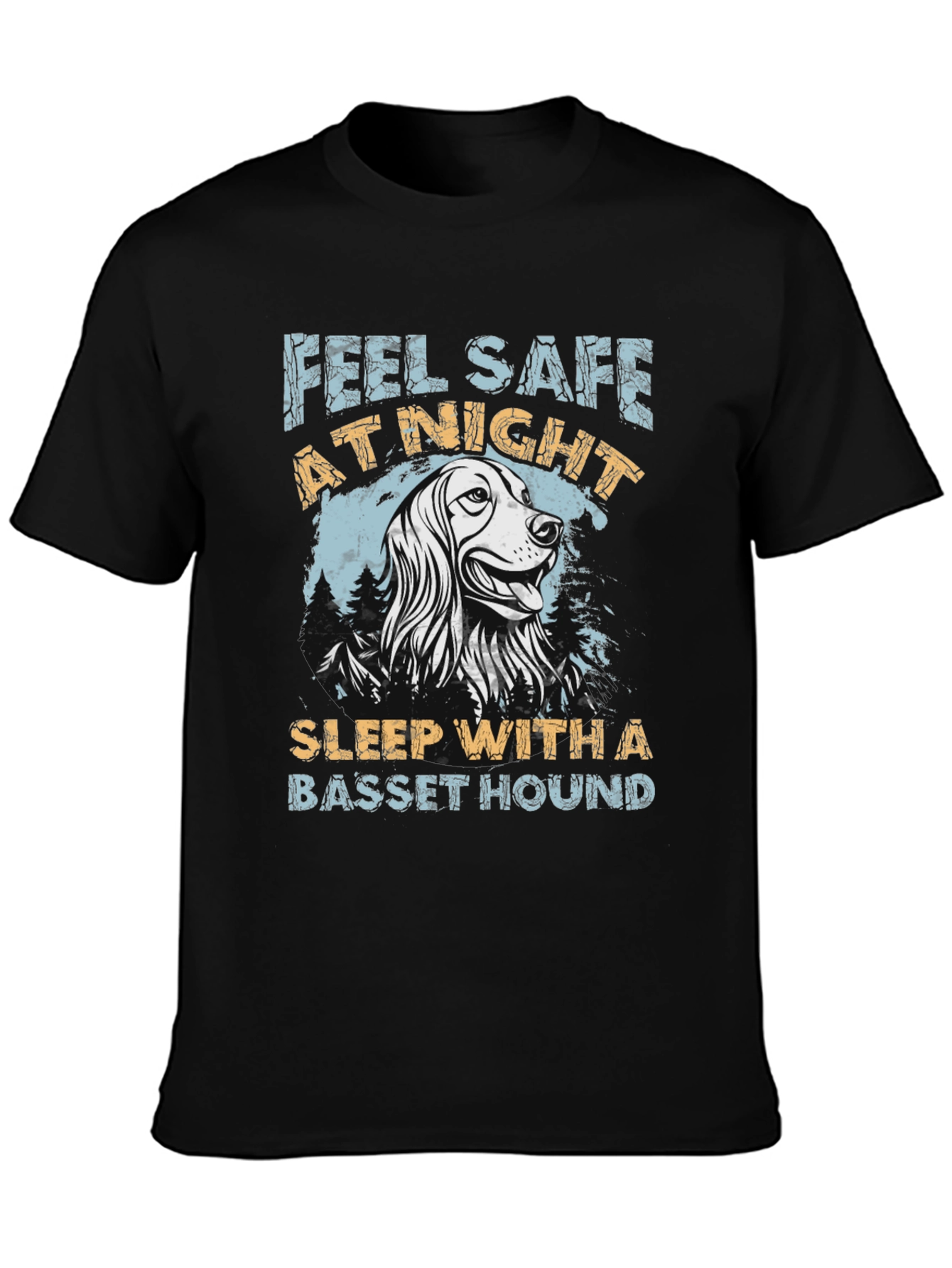 Feel Safe At Night Basset Hound T-Shirt