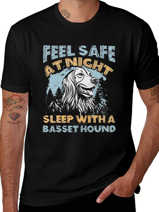 Feel Safe At Night Basset Hound T-Shirt