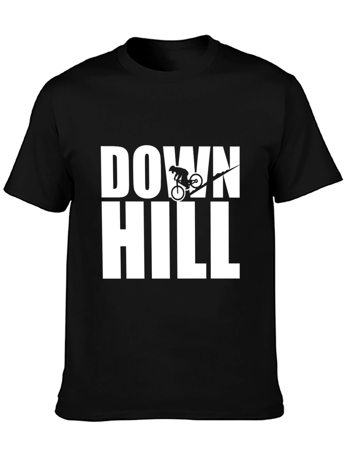 Downhill Biker T-Shirt - Black Graphic Tee