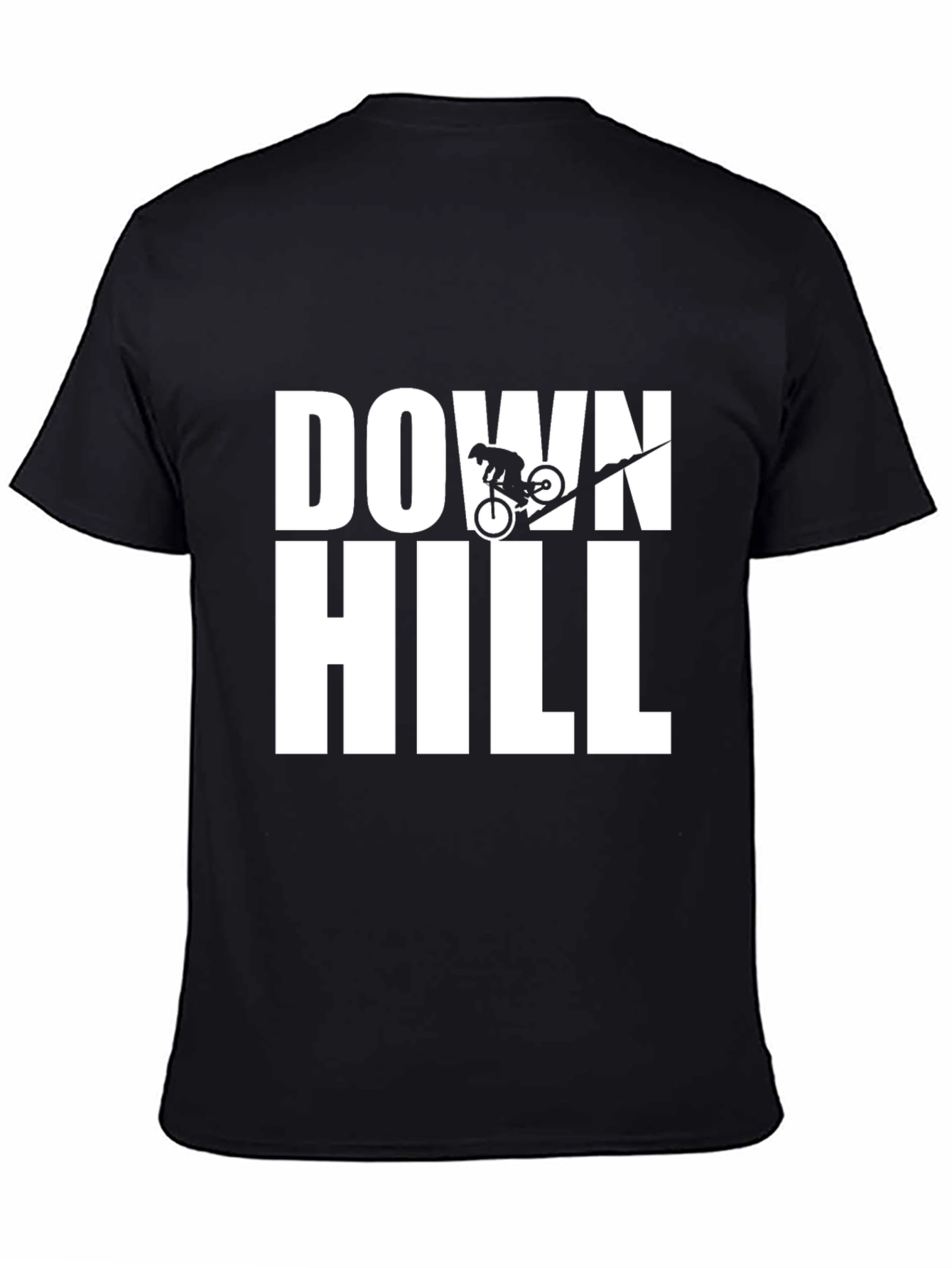 Downhill Biker T-Shirt - Black Graphic Tee