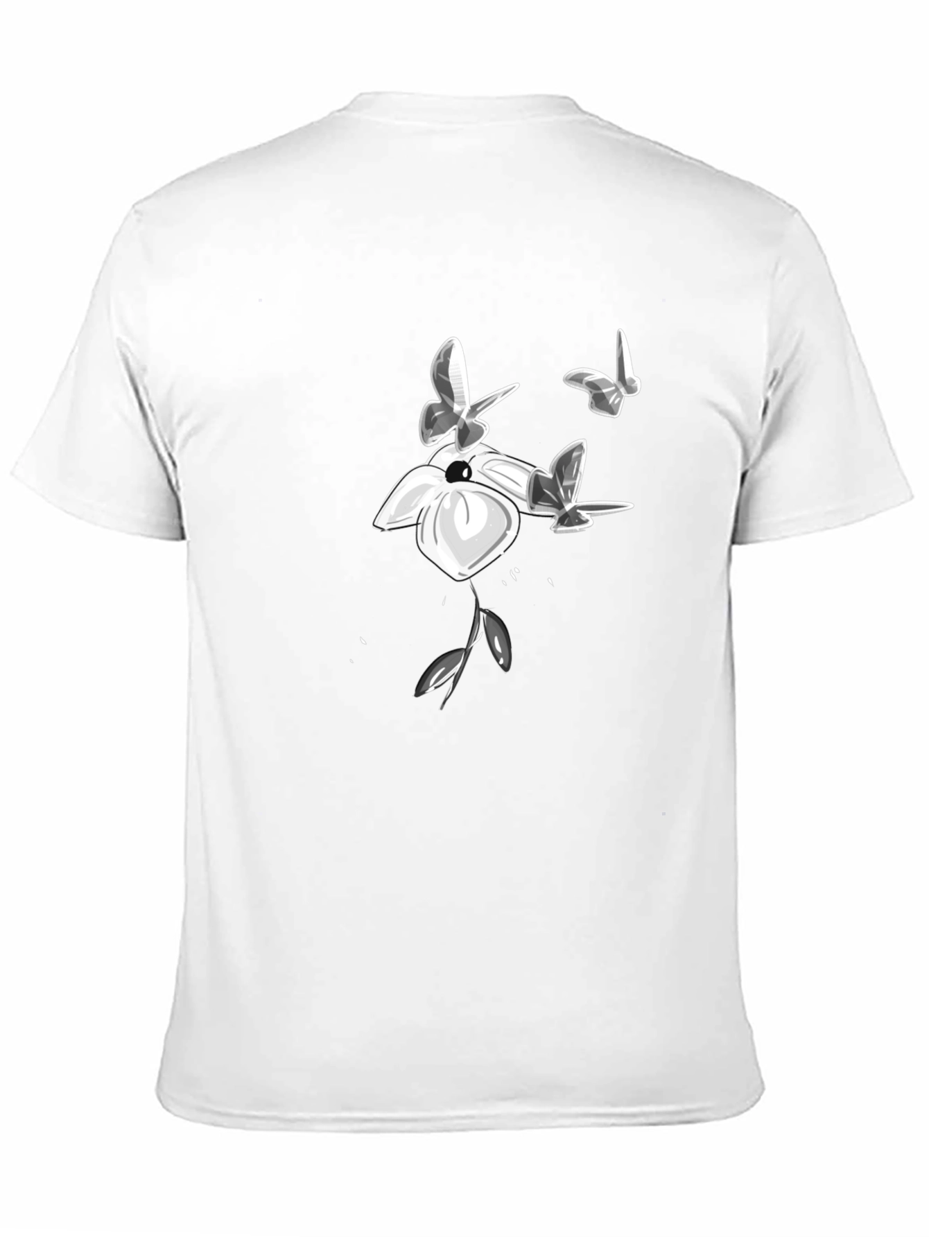 Flower and Butterfly Graphic Tee
