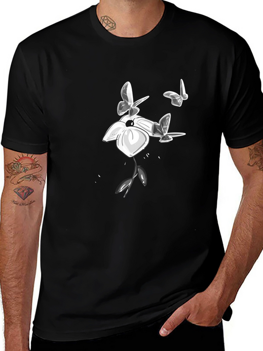 Flower and Butterfly Graphic Tee