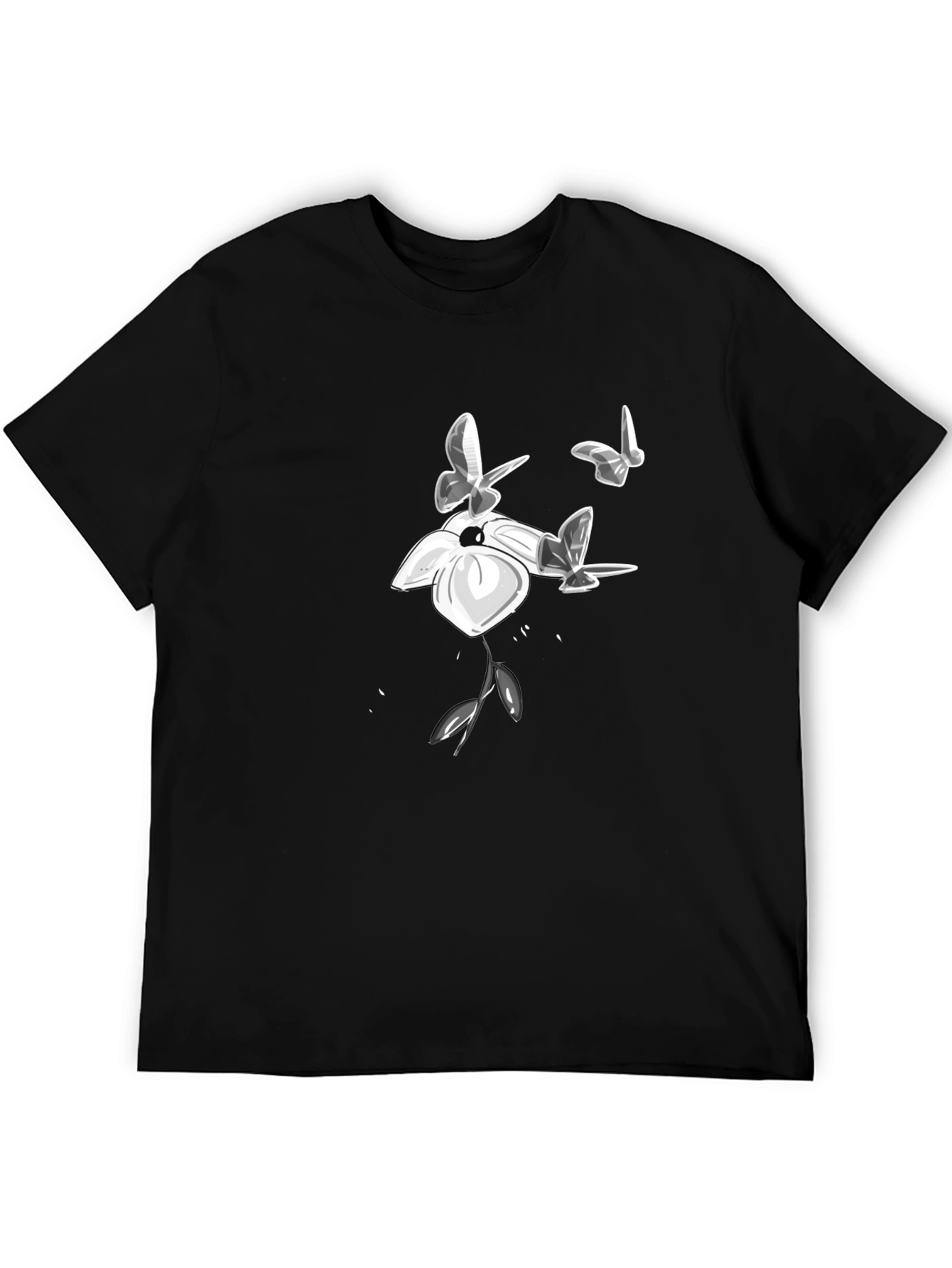Flower and Butterfly Graphic Tee
