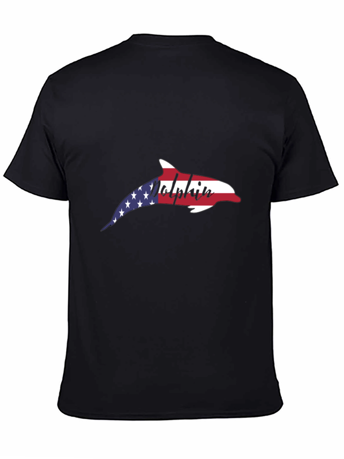 American Flag Dolphin T-Shirt - Patriotic USA