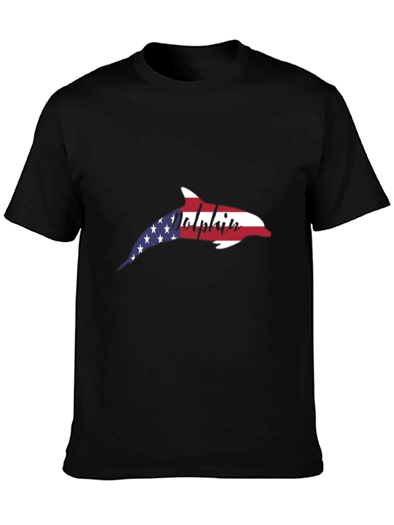 American Flag Dolphin T-Shirt - Patriotic USA