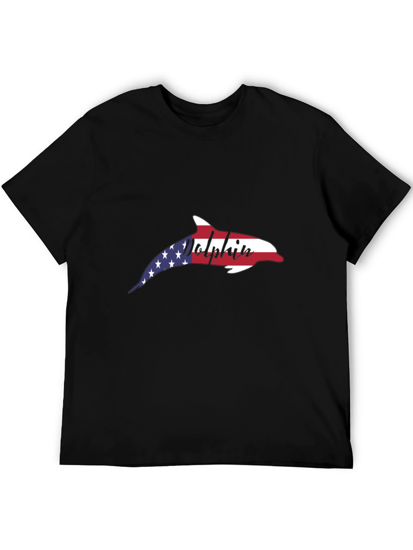 American Flag Dolphin T-Shirt - Patriotic USA