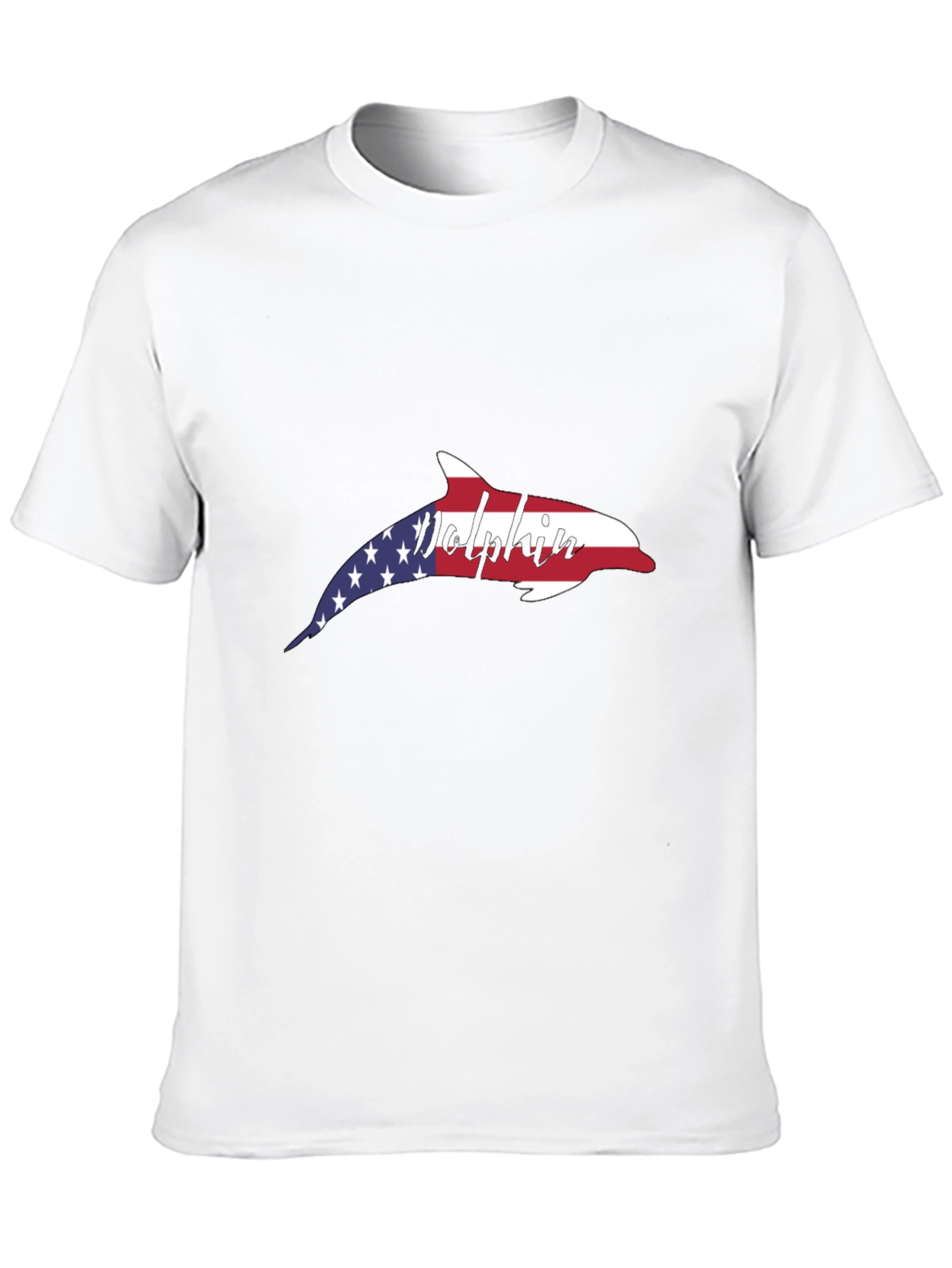 American Flag Dolphin T-Shirt - Patriotic USA