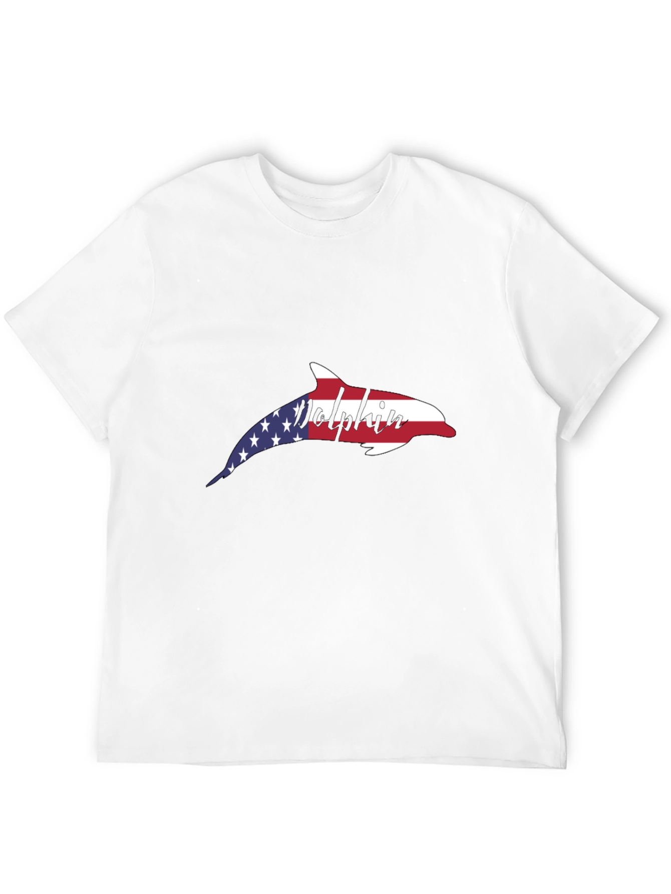 American Flag Dolphin T-Shirt - Patriotic USA