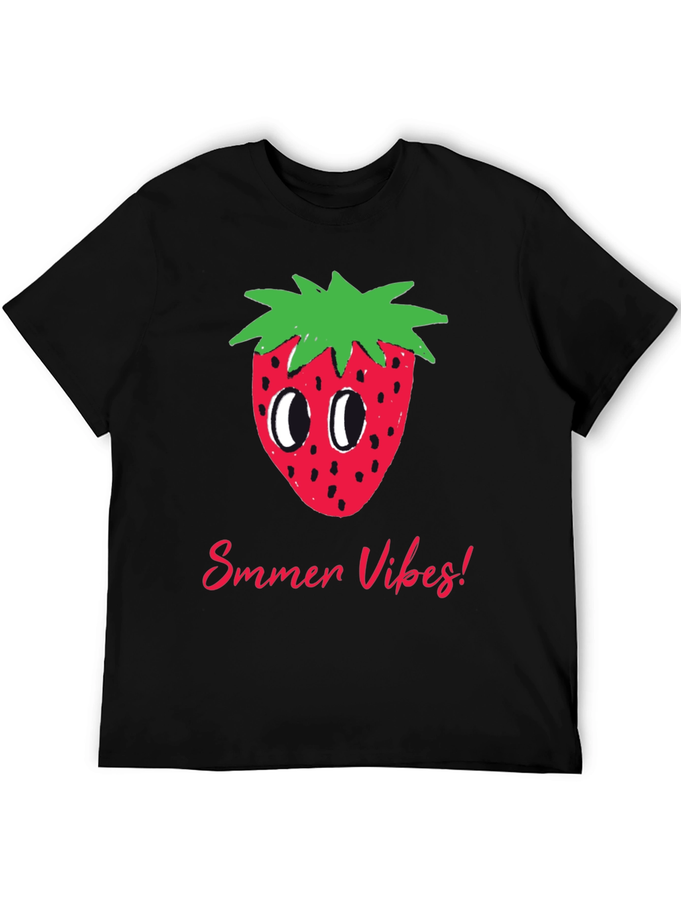 Summer Vibes Strawberry Graphic T-Shirt