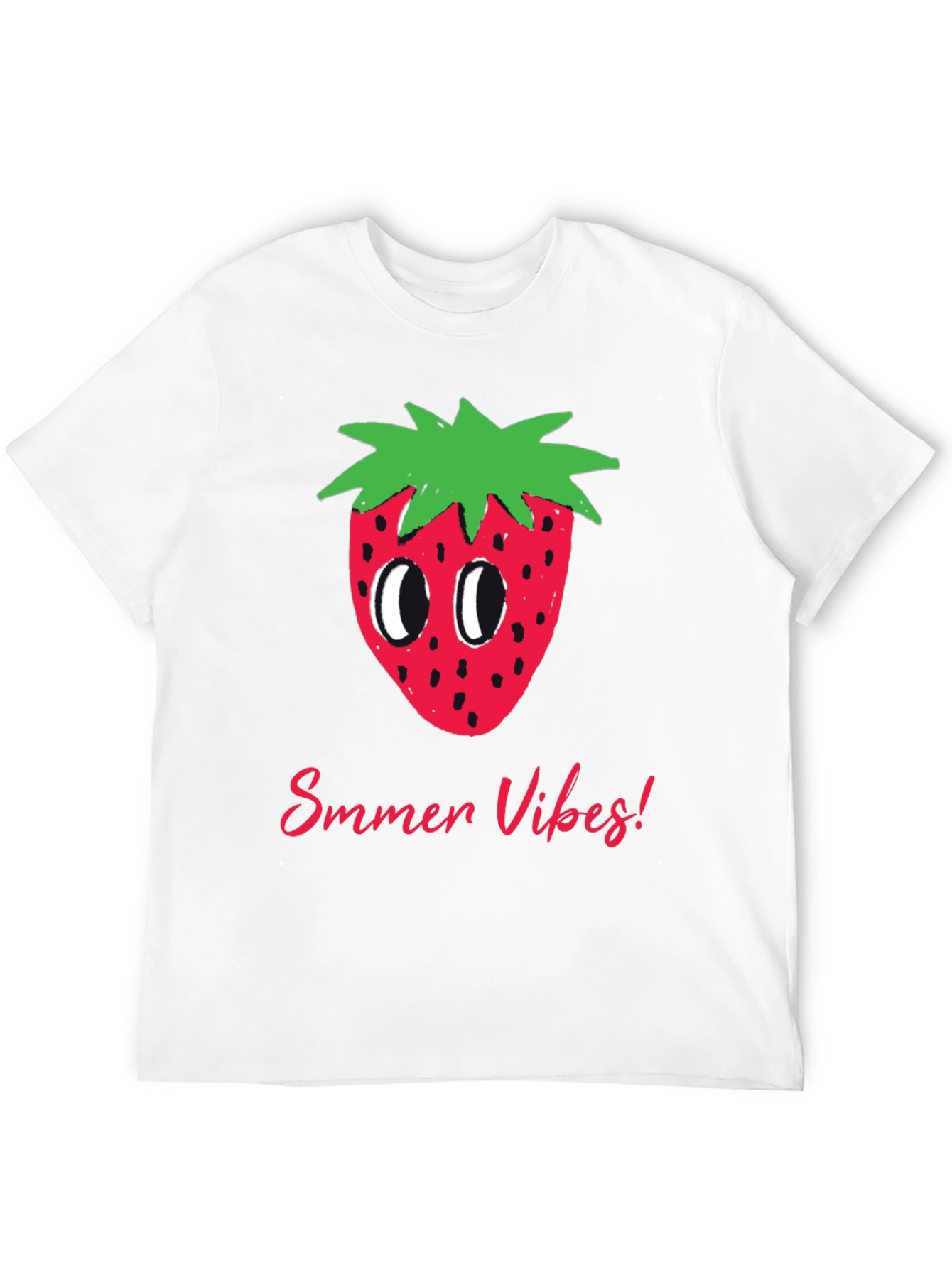 Summer Vibes Strawberry Graphic T-Shirt