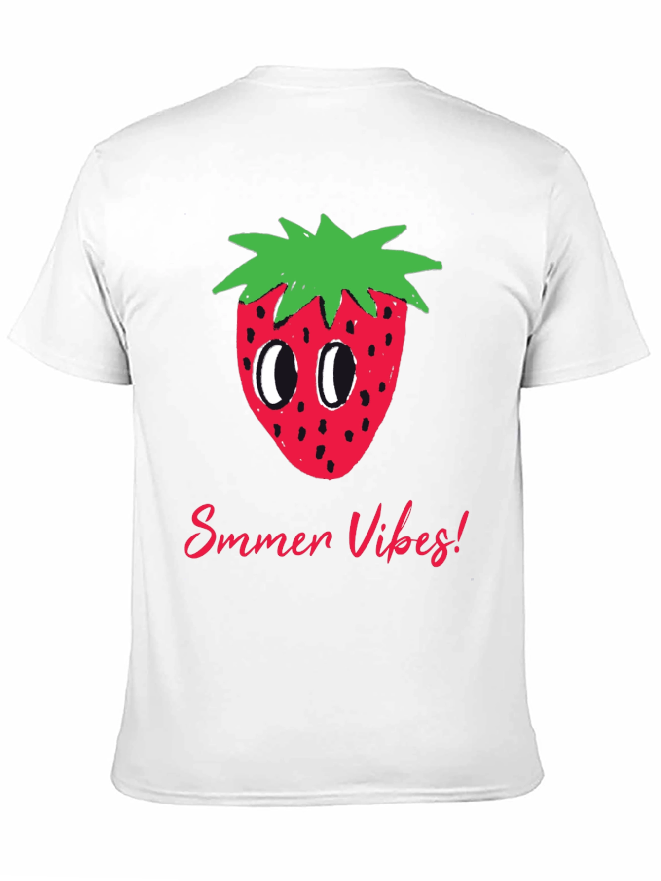 Summer Vibes Strawberry Graphic T-Shirt