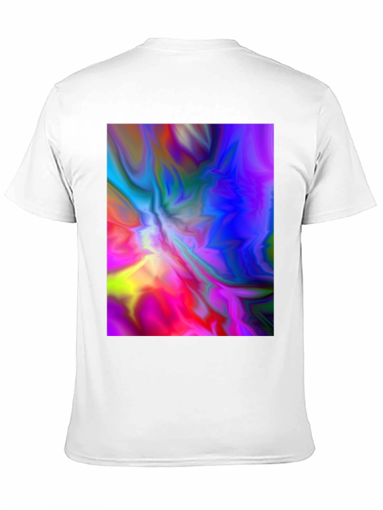 Vibrant Abstract Art Graphic Black T-Shirt