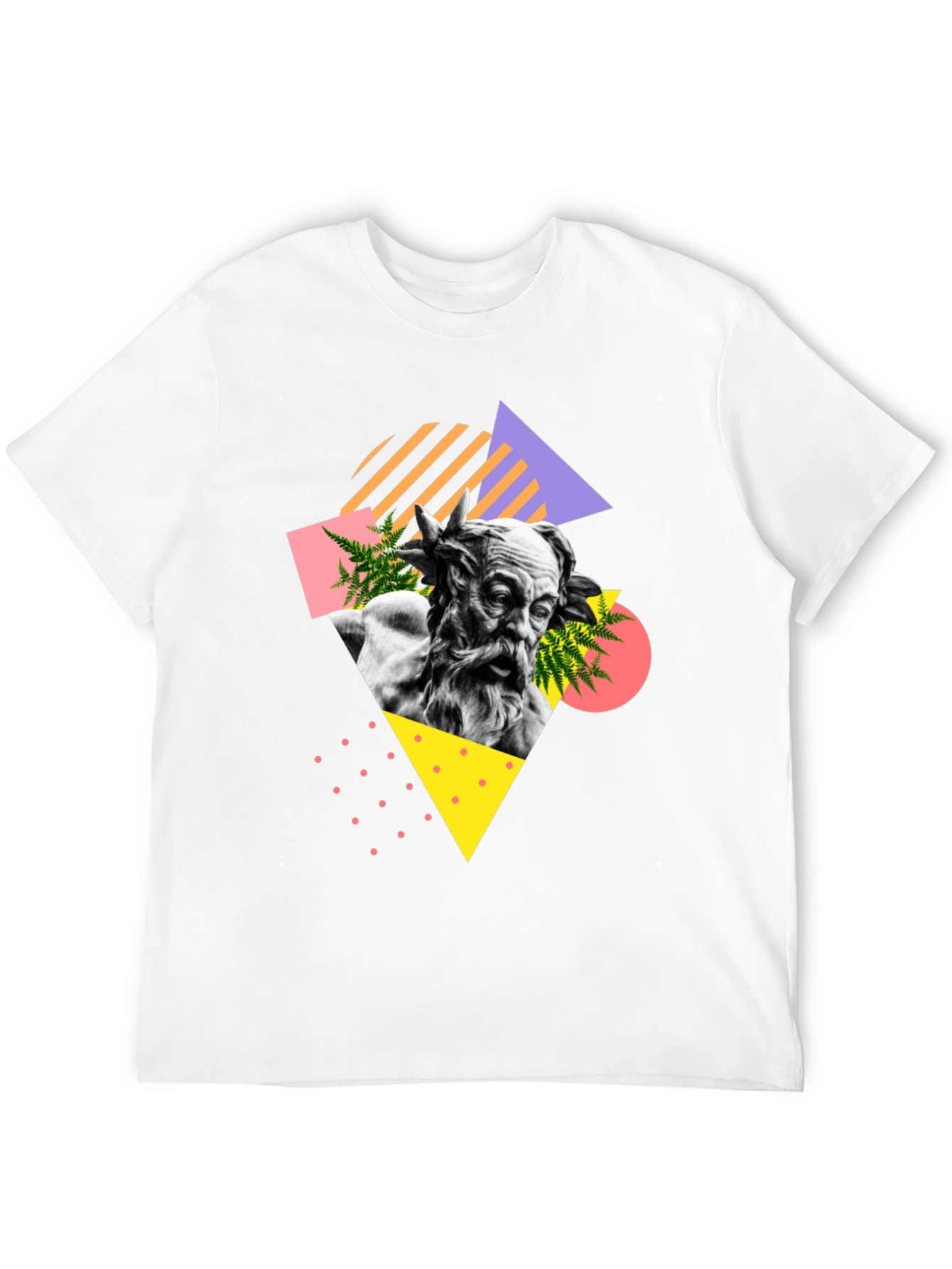 Retro Statue Graphic Tee - Unisex Black T-Shirt