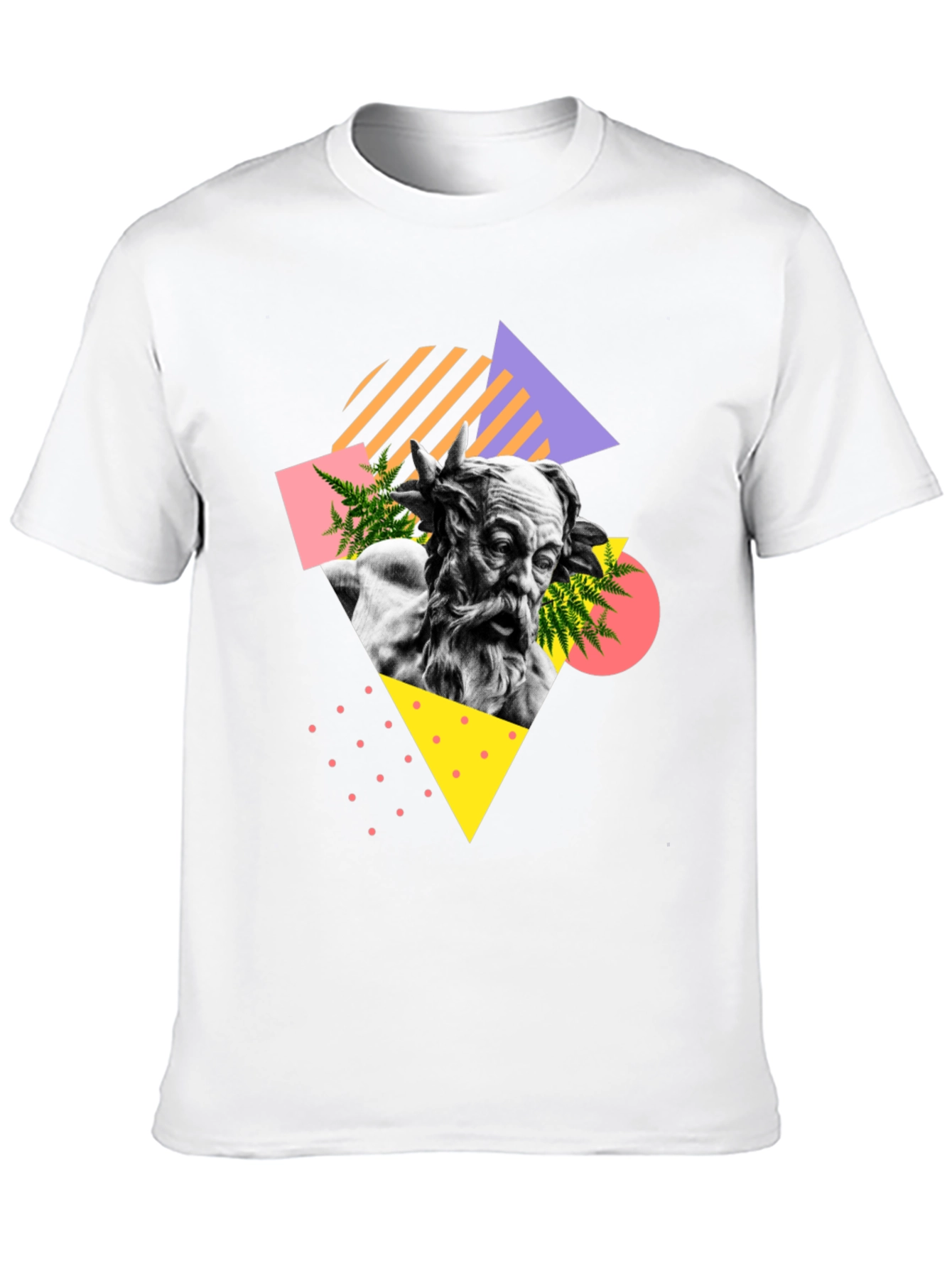 Retro Statue Graphic Tee - Unisex Black T-Shirt
