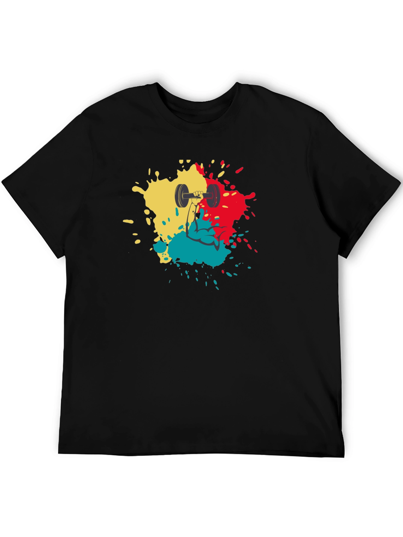 Weightlifting Graphic Tee - Mens Black Cotton T-Shirt