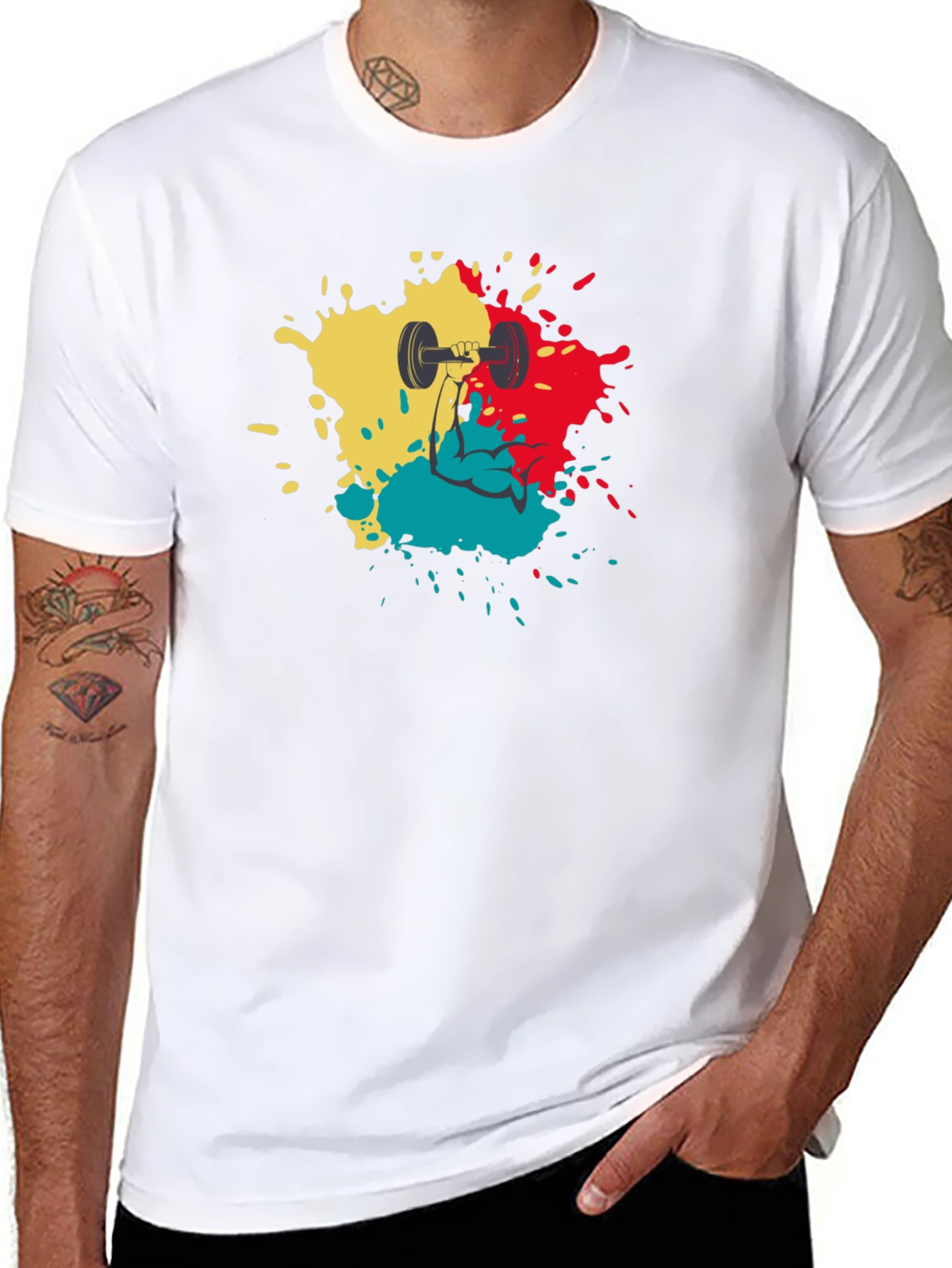 Weightlifting Graphic Tee - Mens Black Cotton T-Shirt