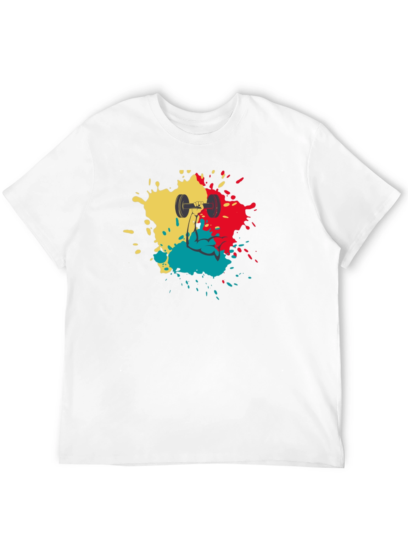 Weightlifting Graphic Tee - Mens Black Cotton T-Shirt