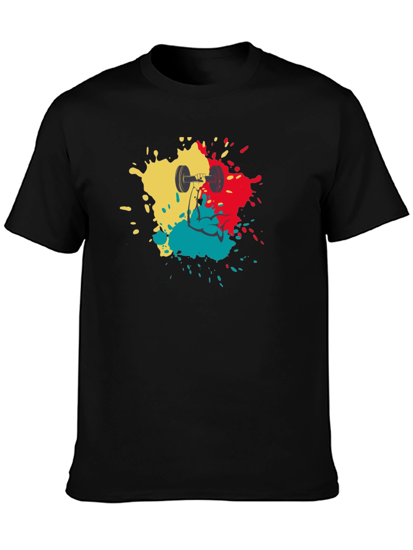 Weightlifting Graphic Tee - Mens Black Cotton T-Shirt