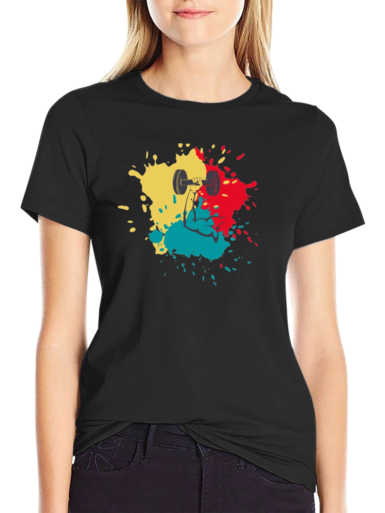 Weightlifting Graphic Tee - Mens Black Cotton T-Shirt