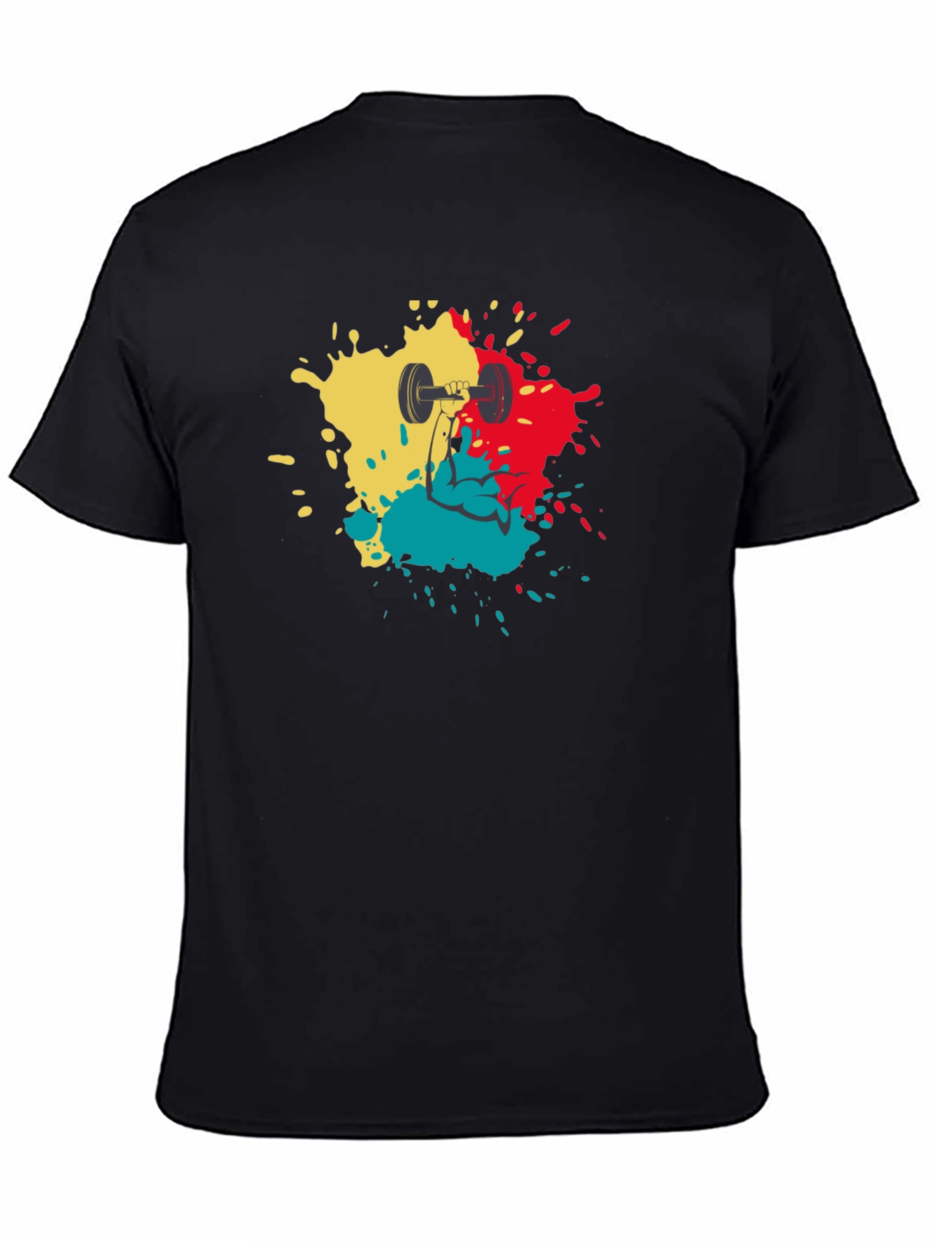 Weightlifting Graphic Tee - Mens Black Cotton T-Shirt