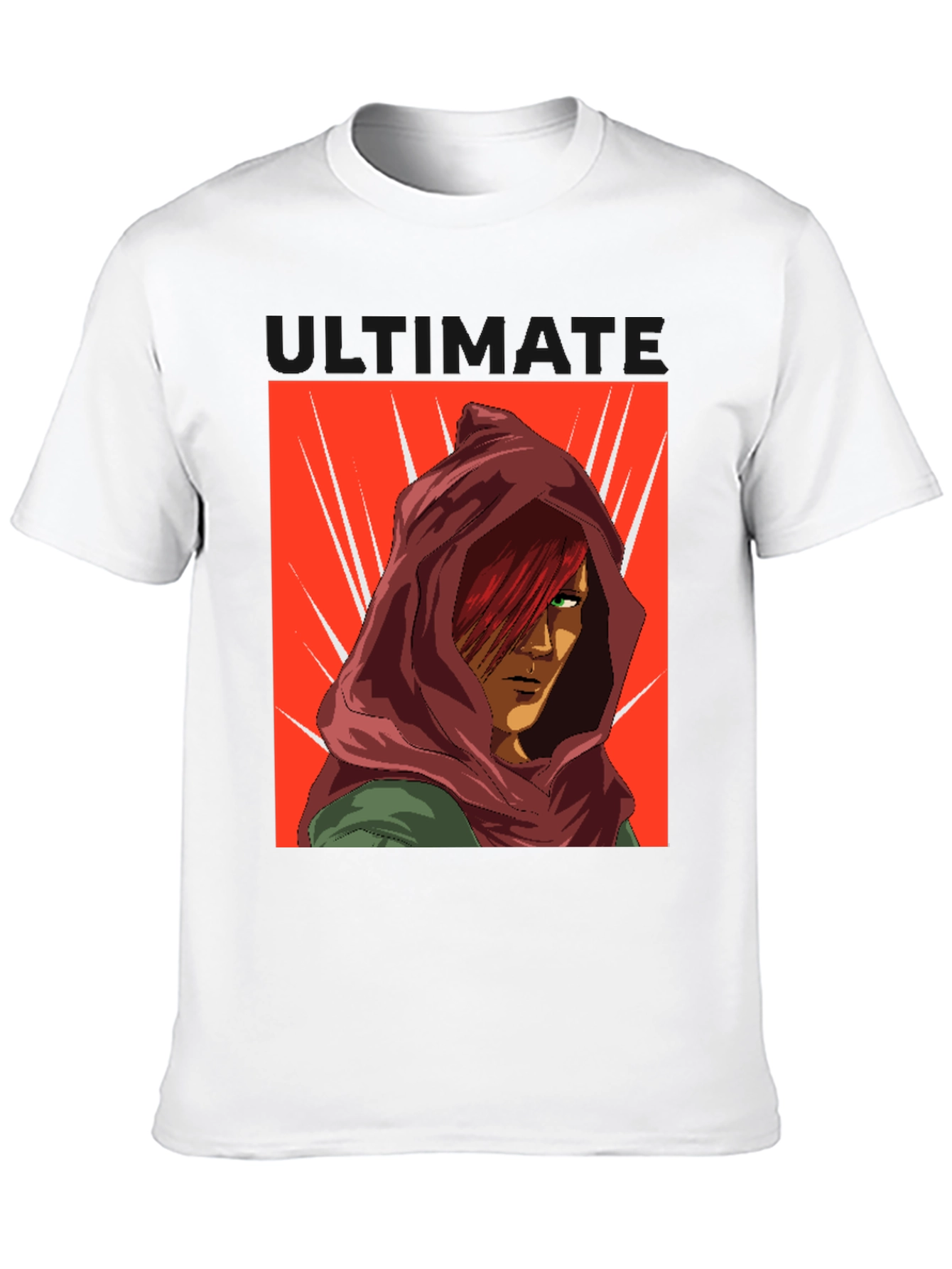 Anime Red Hood T-Shirt - Graphic Print