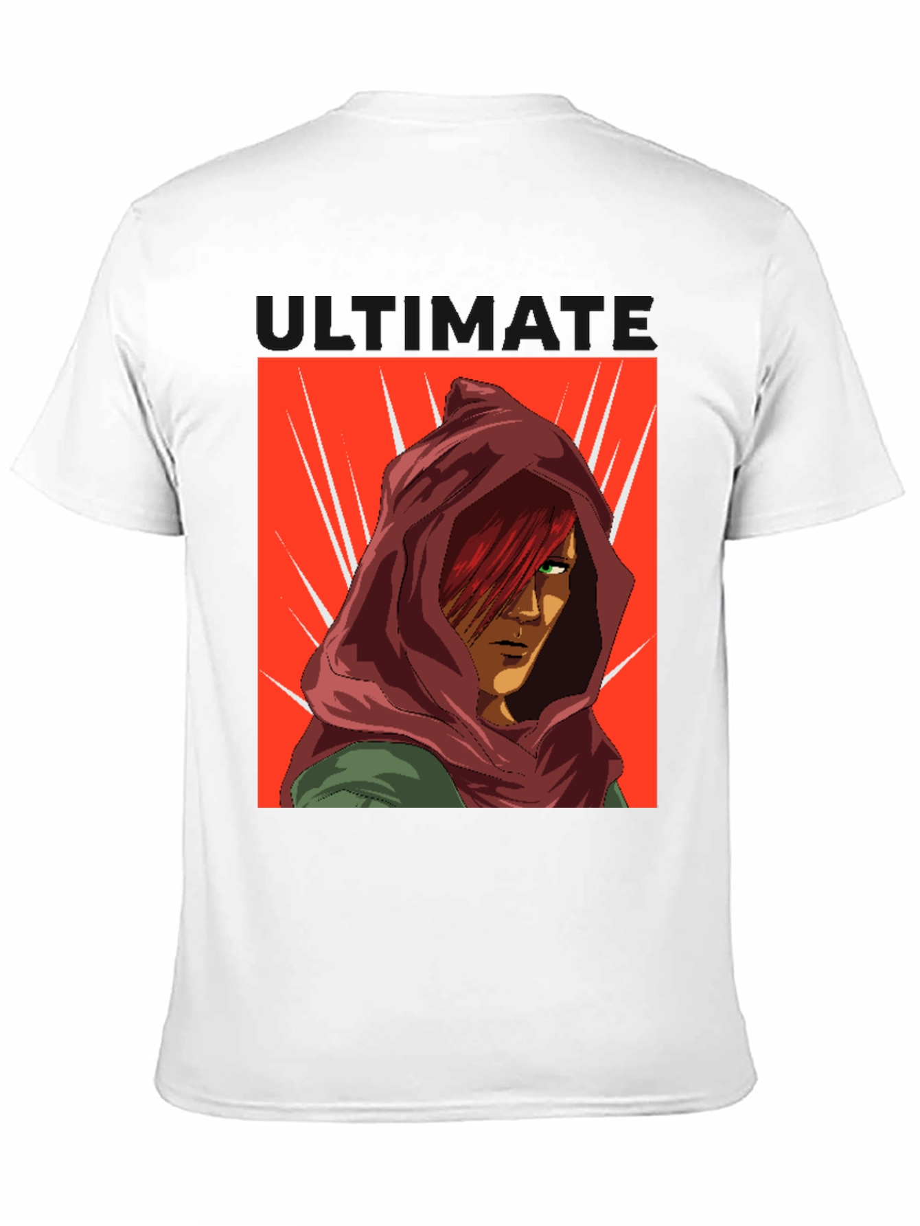 Anime Red Hood T-Shirt - Graphic Print