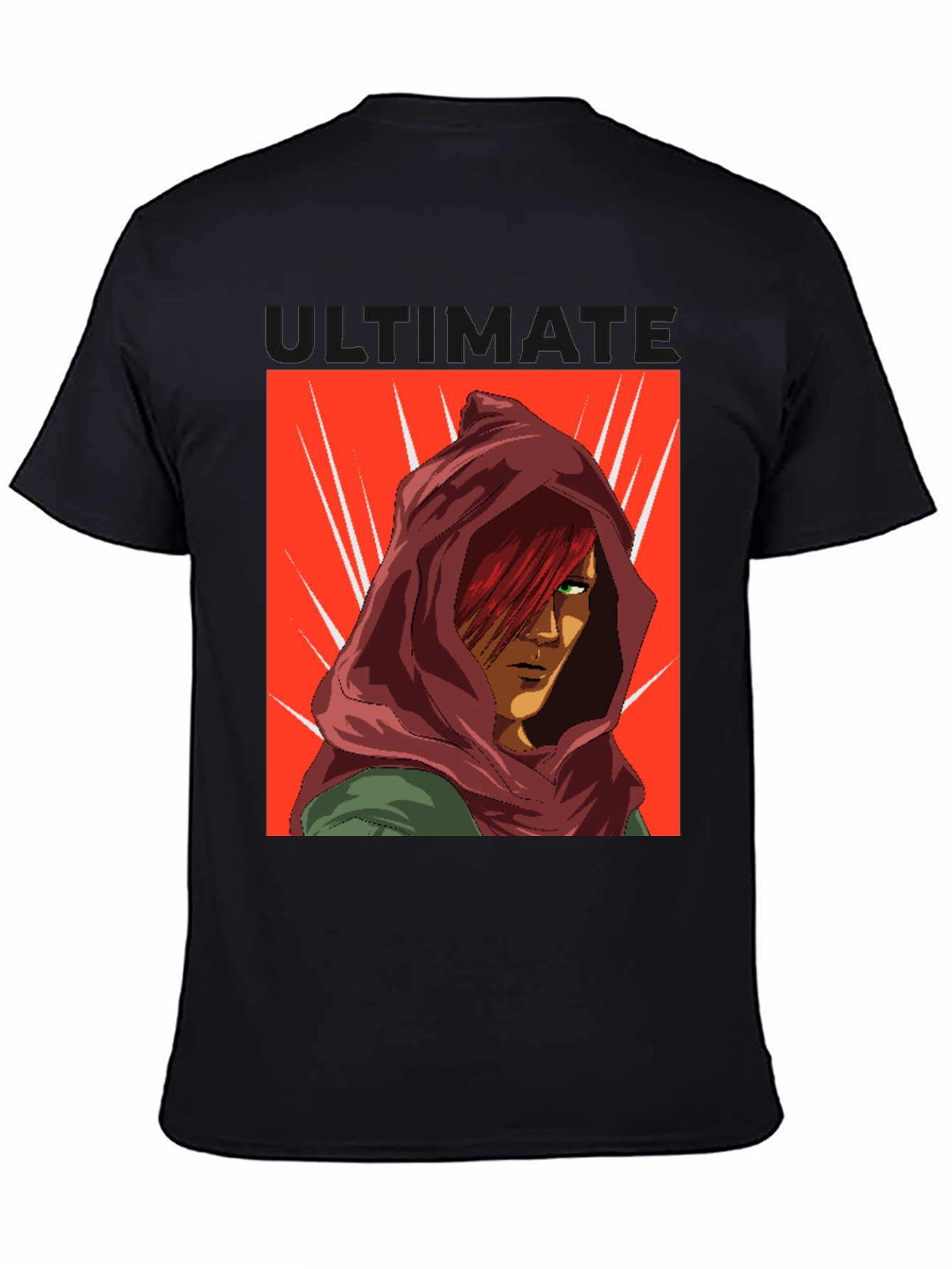 Anime Red Hood T-Shirt - Graphic Print