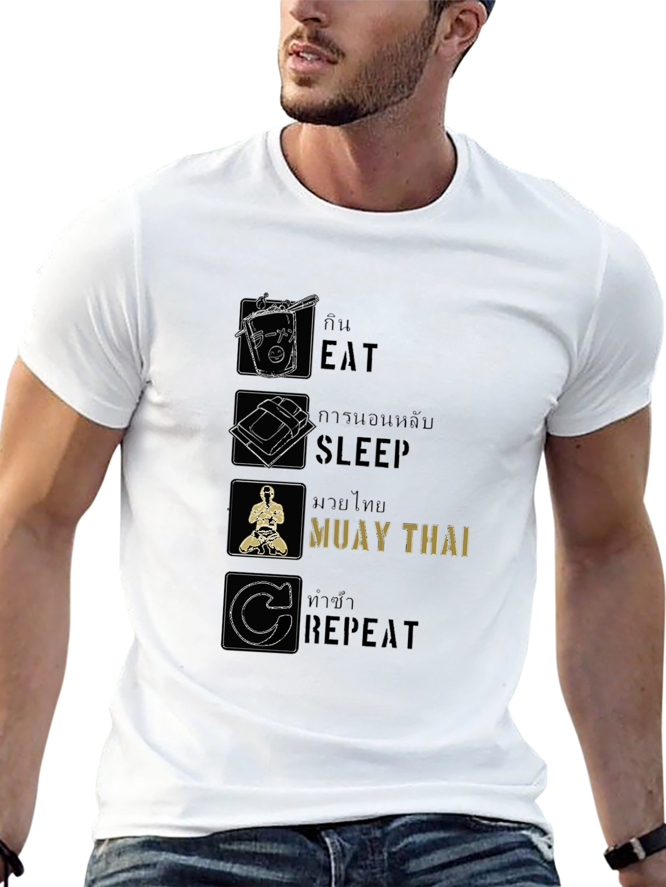 Eat Sleep Muay Thai Repeat T-Shirt