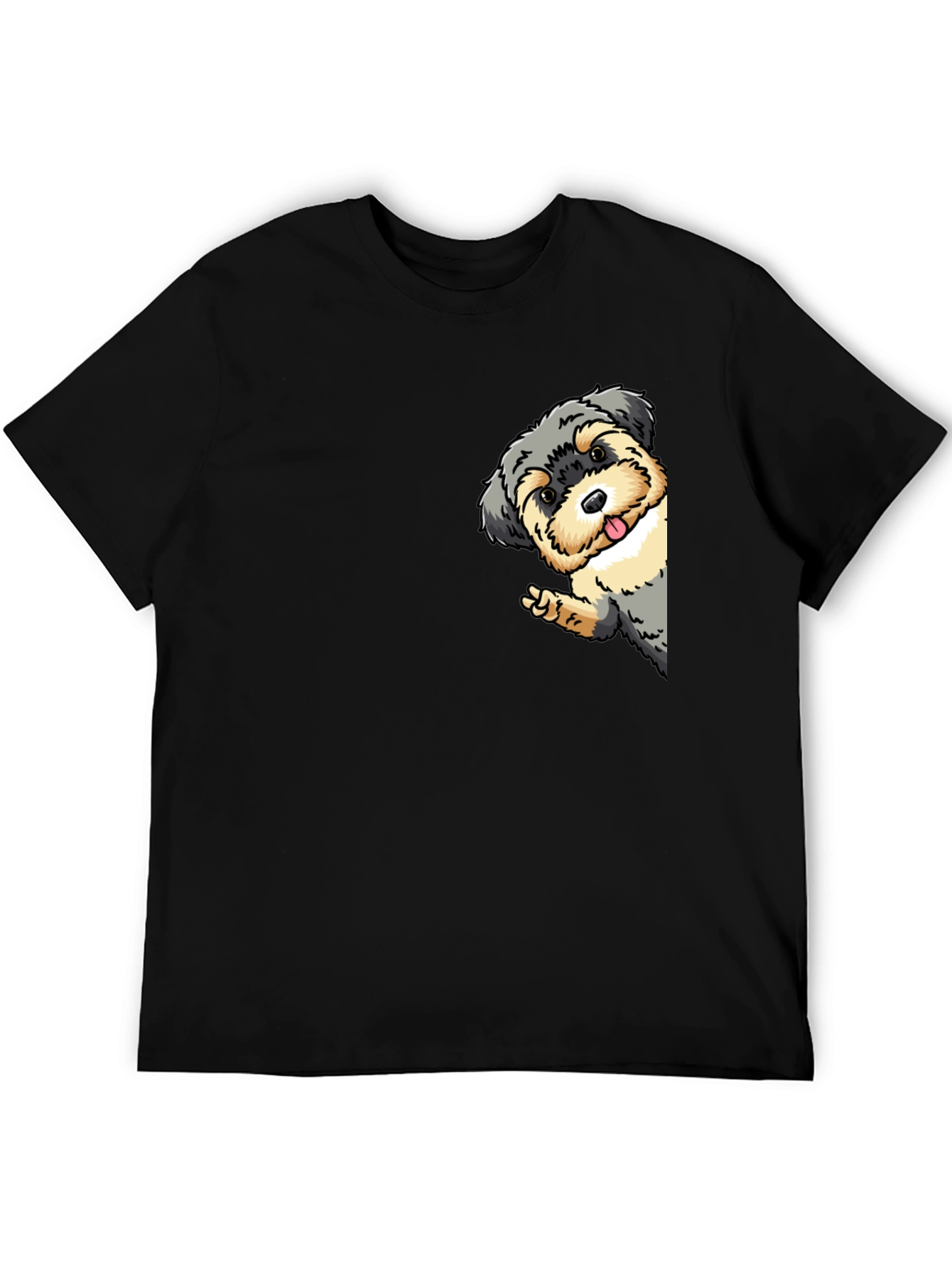Dog Peek-a-Boo Graphic Tee - Fun Casual Style