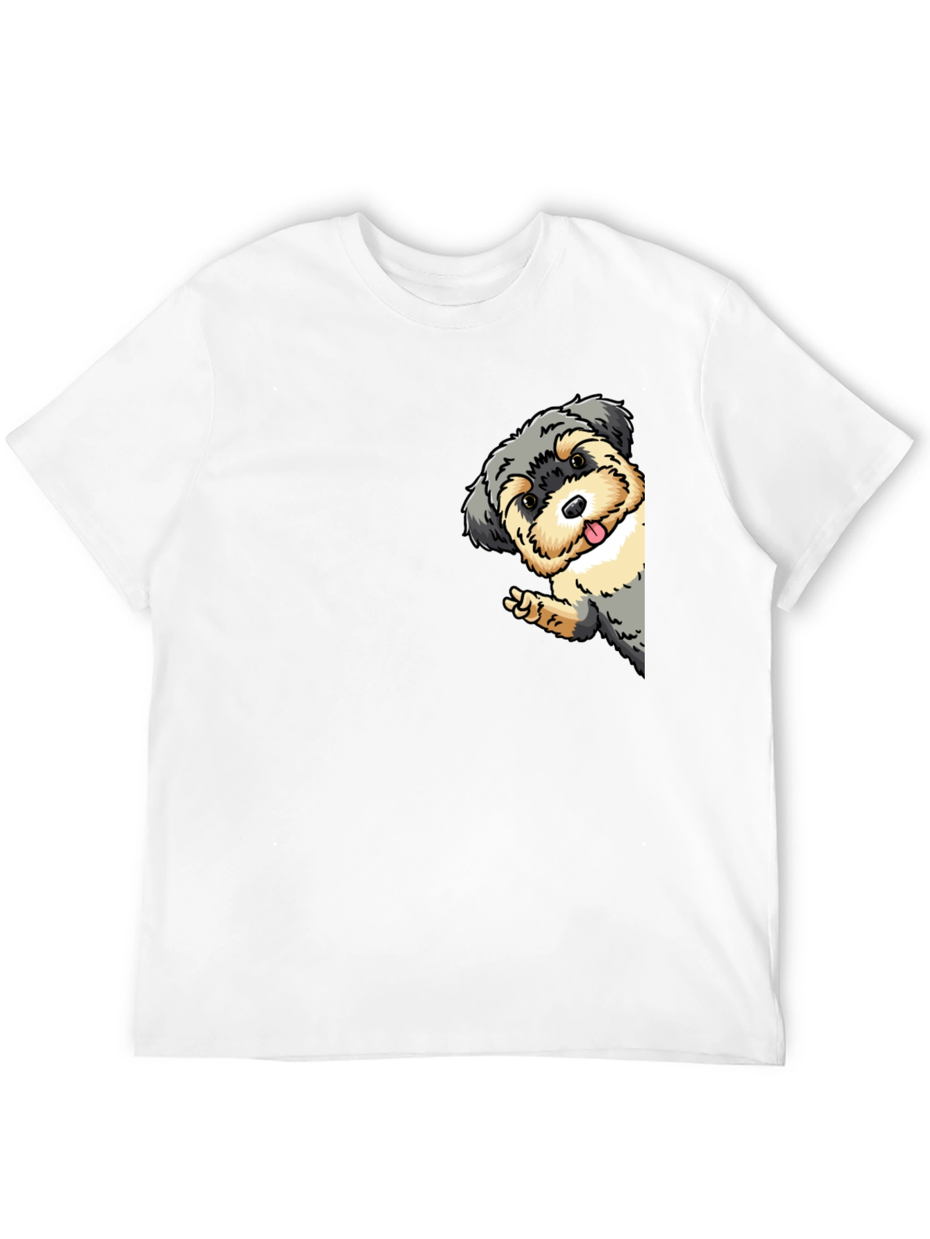 Dog Peek-a-Boo Graphic Tee - Fun Casual Style