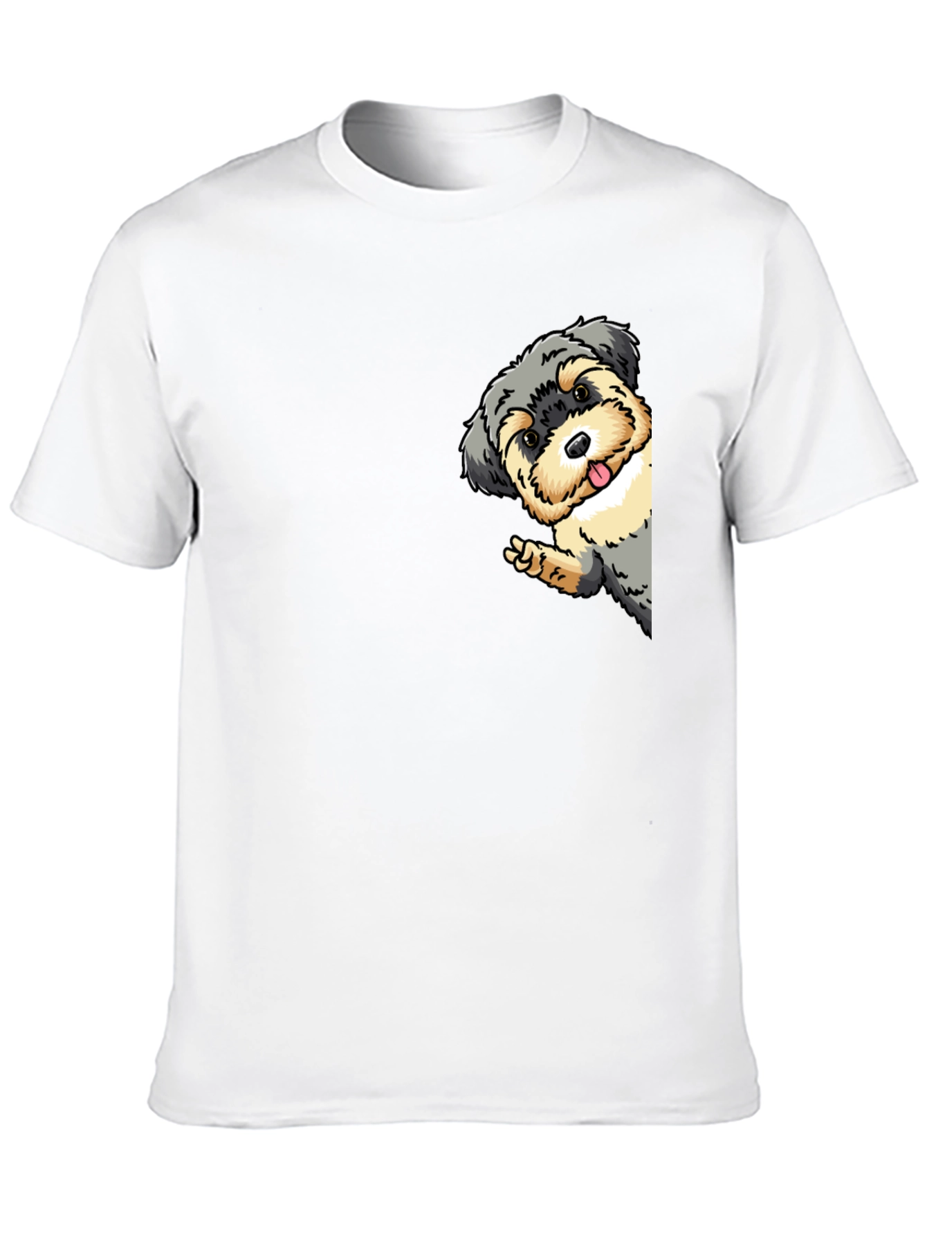 Dog Peek-a-Boo Graphic Tee - Fun Casual Style