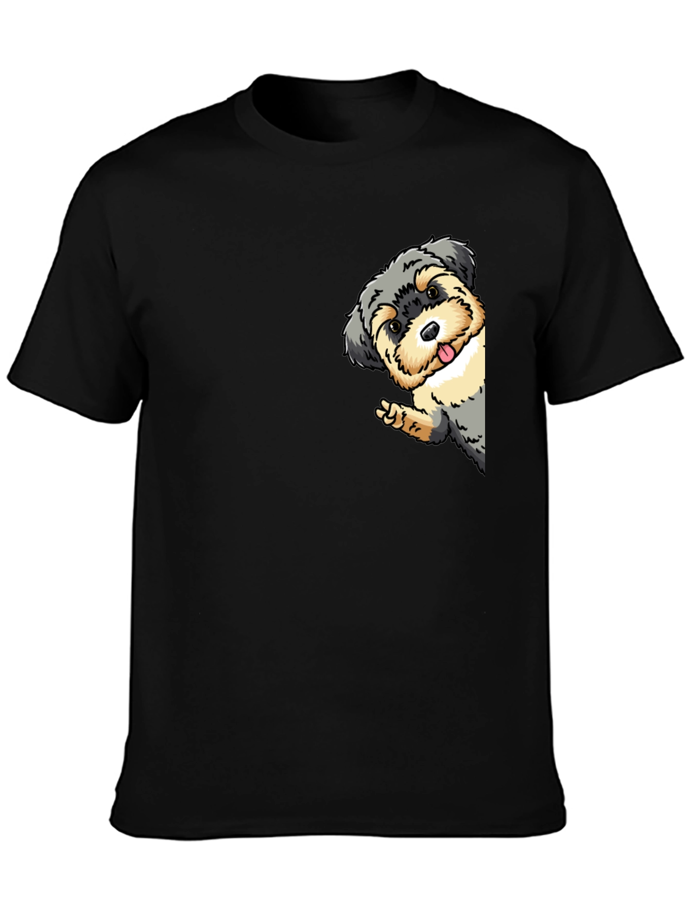 Dog Peek-a-Boo Graphic Tee - Fun Casual Style