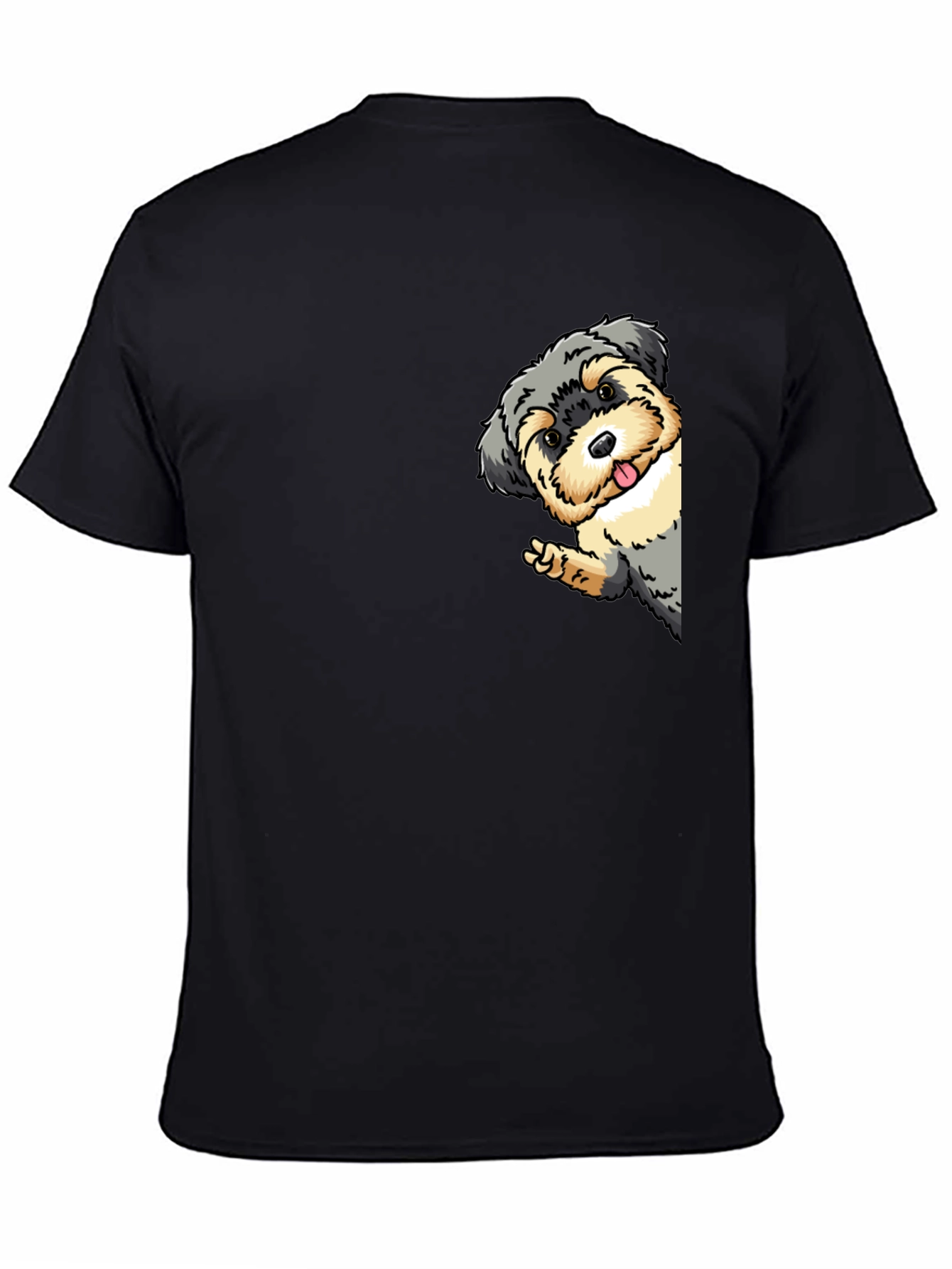 Dog Peek-a-Boo Graphic Tee - Fun Casual Style