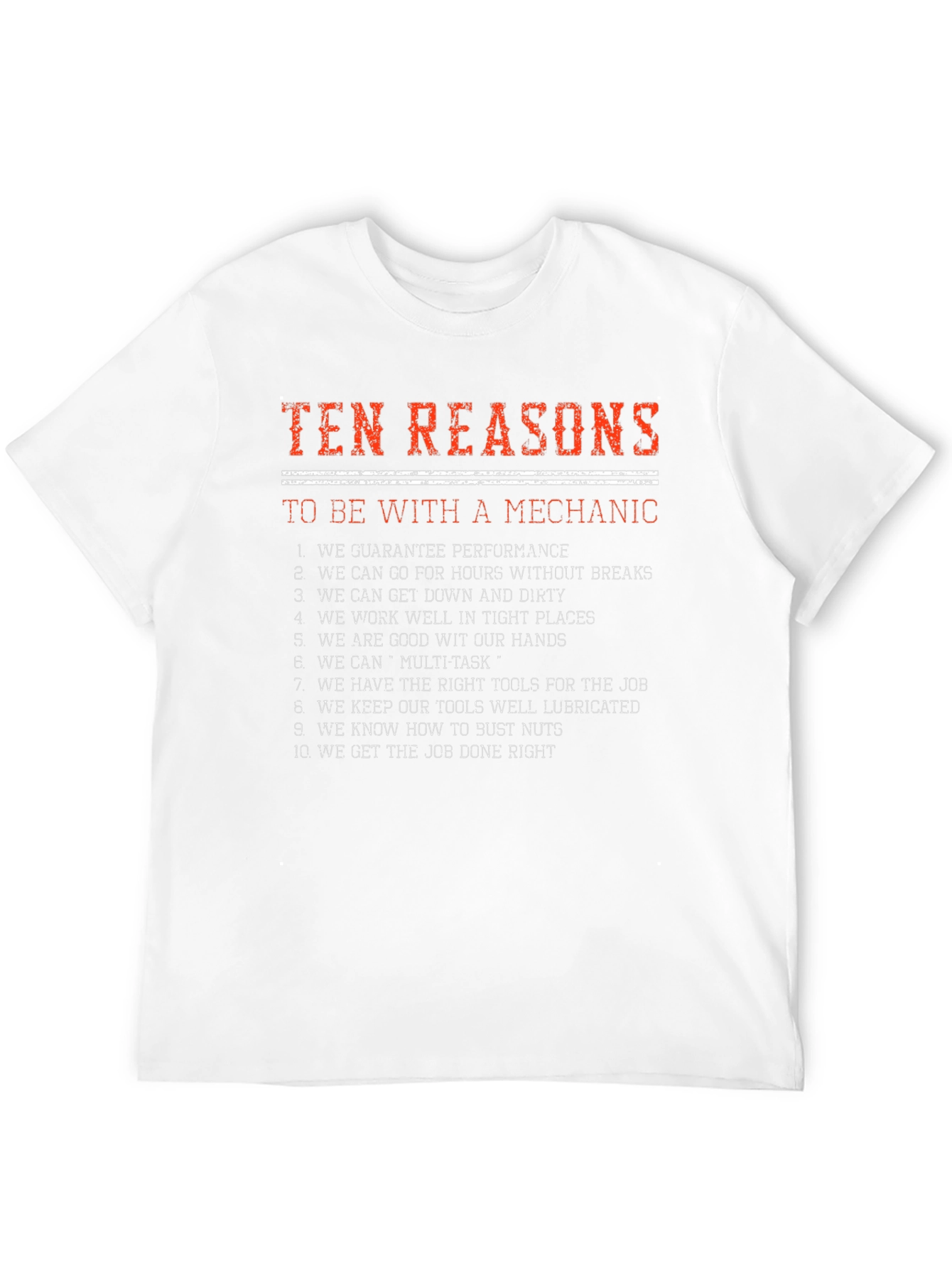 Mechanic Reasons Graphic Tee - Black