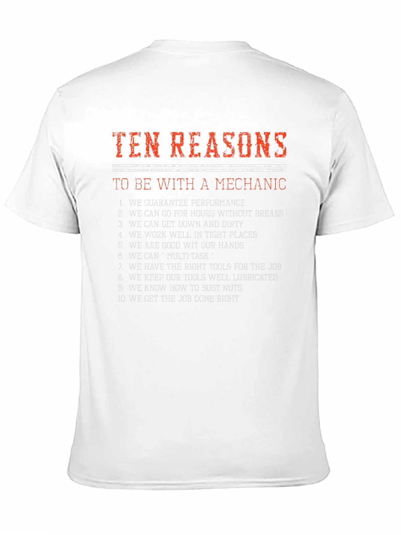 Mechanic Reasons Graphic Tee - Black