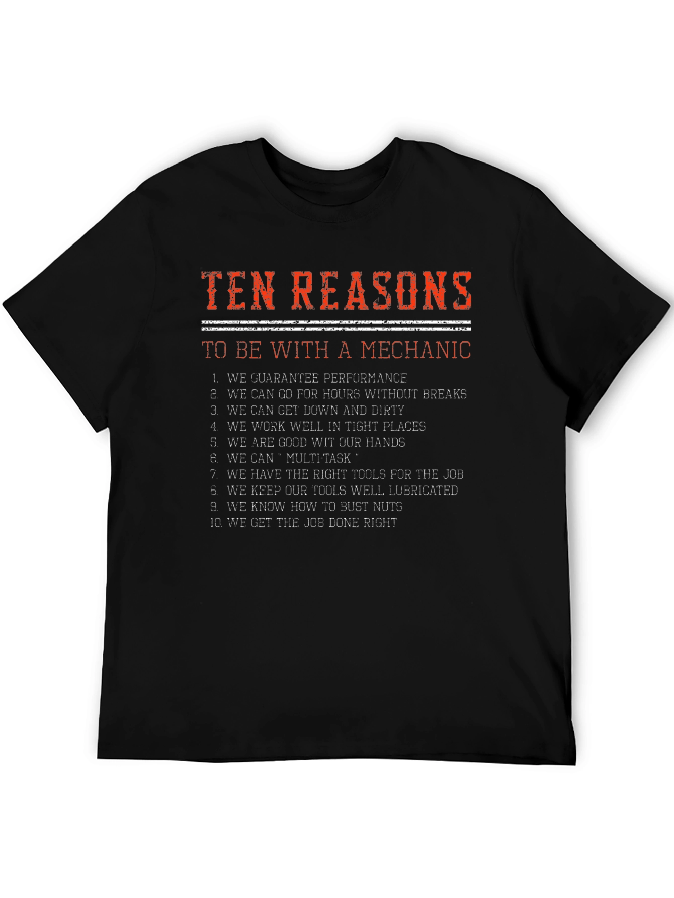 Mechanic Reasons Graphic Tee - Black