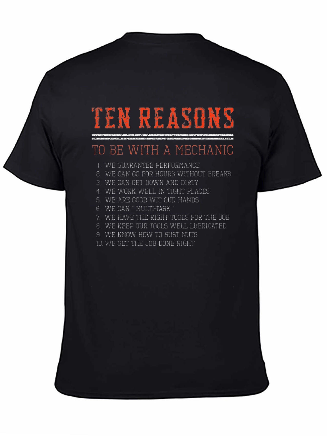 Mechanic Reasons Graphic Tee - Black