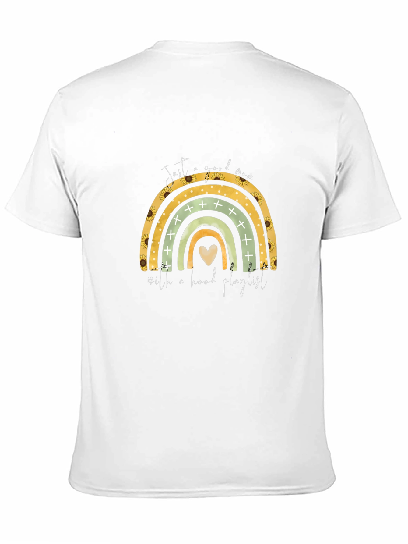 Good Mom Hood Playlist Rainbow T-Shirt