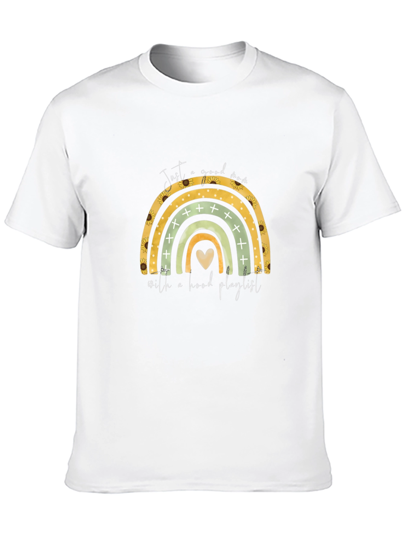 Good Mom Hood Playlist Rainbow T-Shirt