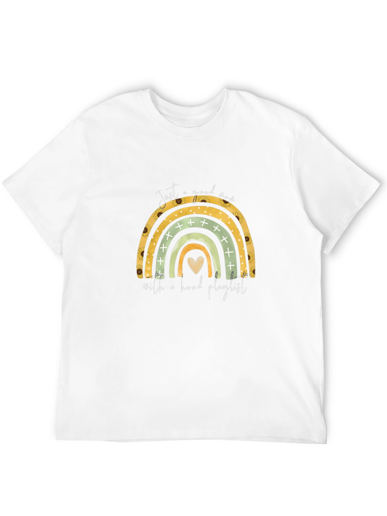 Good Mom Hood Playlist Rainbow T-Shirt