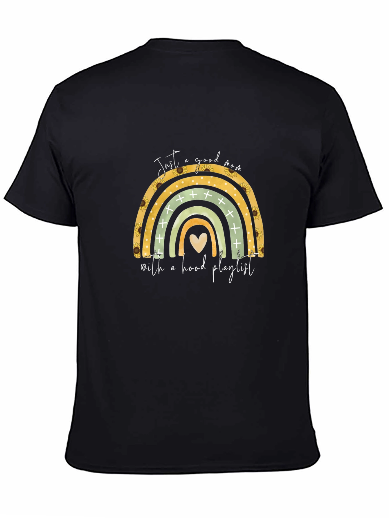 Good Mom Hood Playlist Rainbow T-Shirt