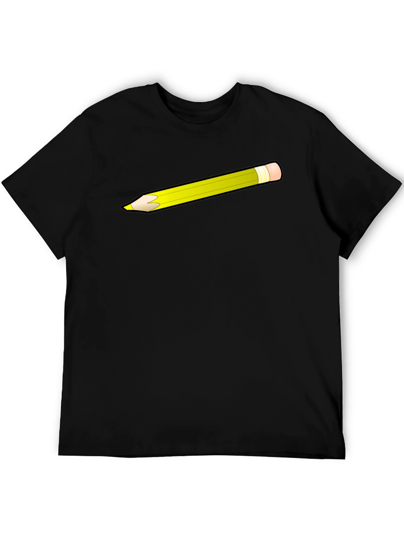 Pencil Graphic Black T-Shirt