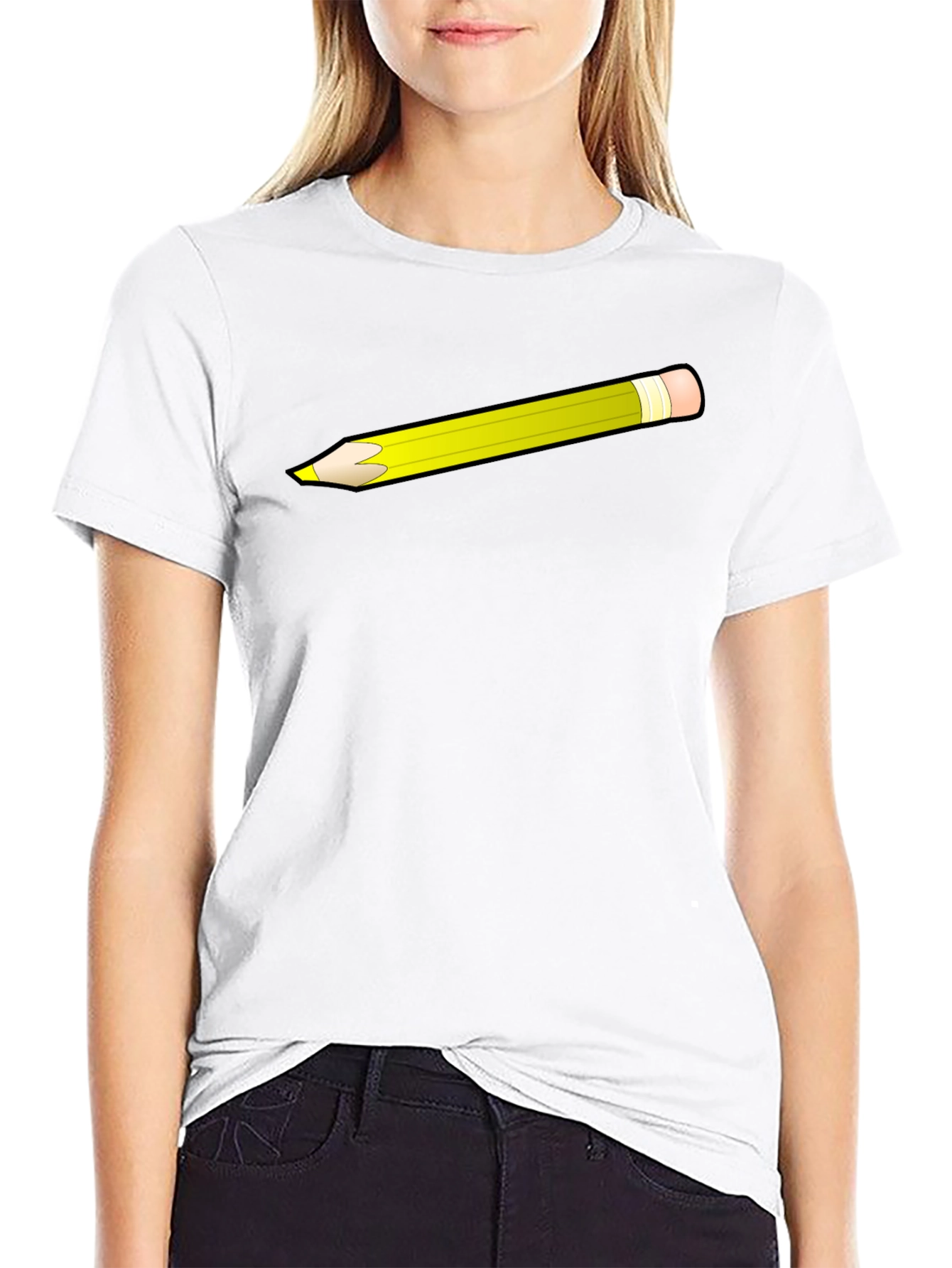 Pencil Graphic Black T-Shirt