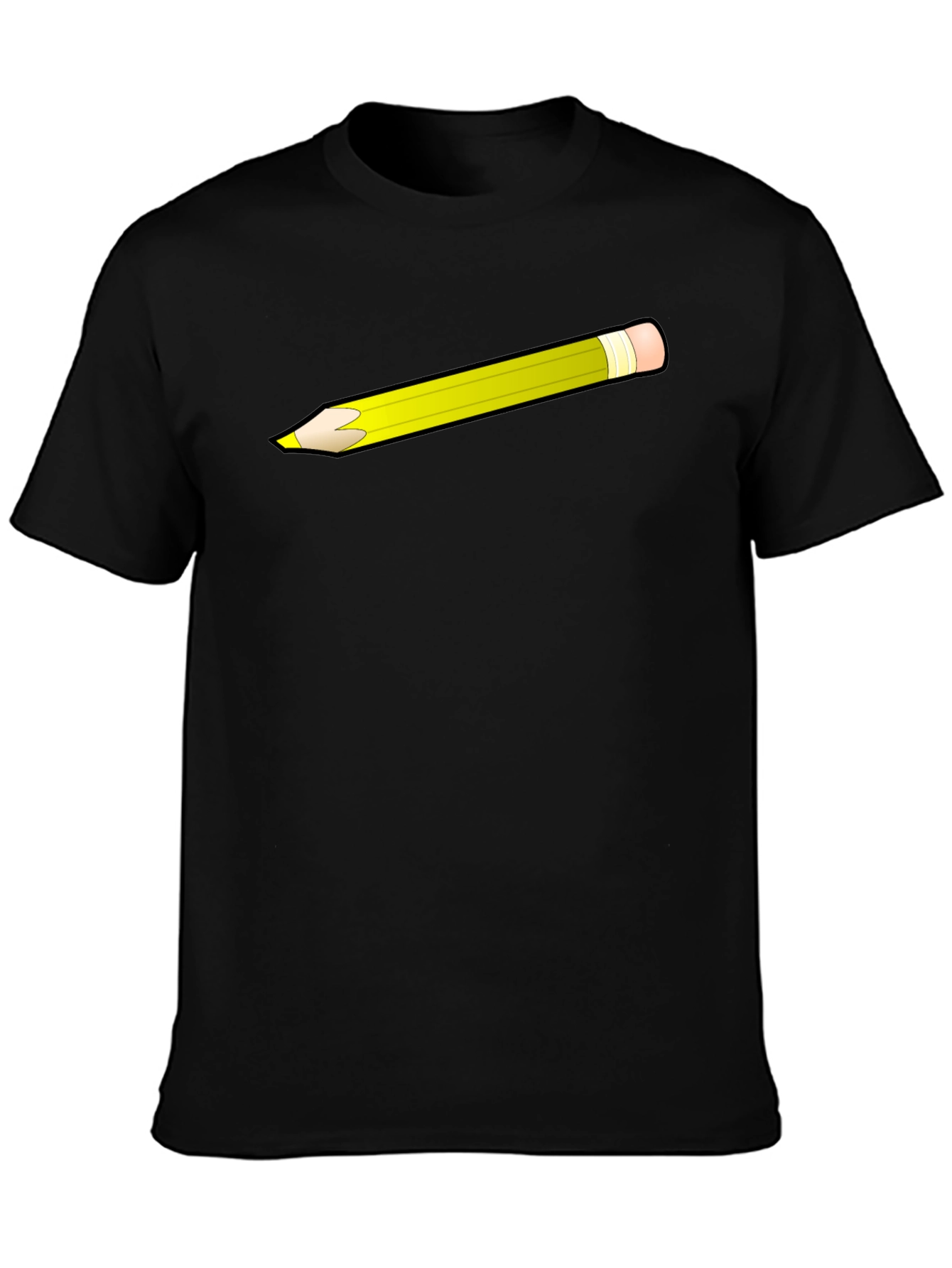 Pencil Graphic Black T-Shirt